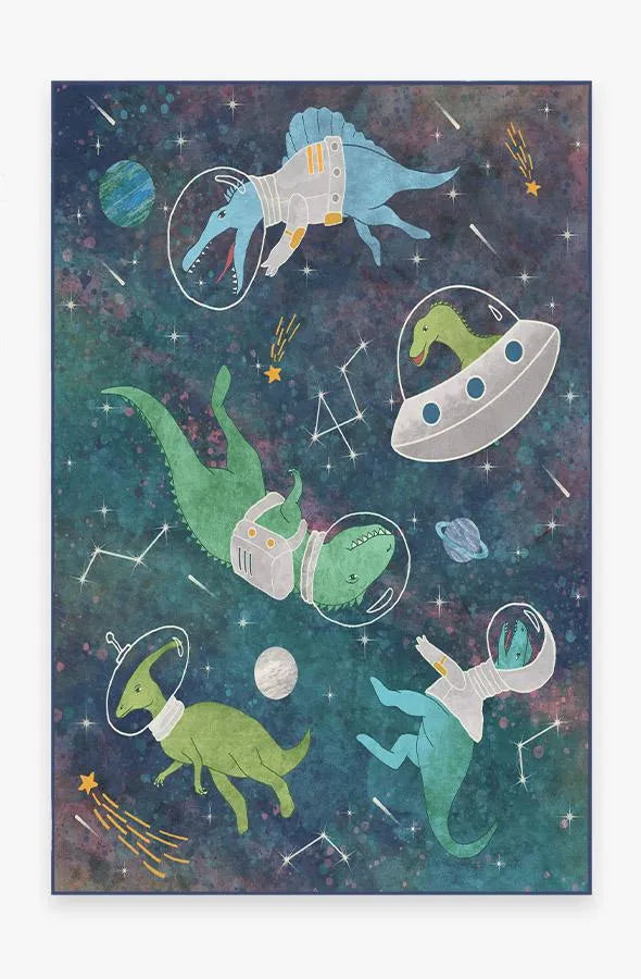 Dinosaurs in Space Rug