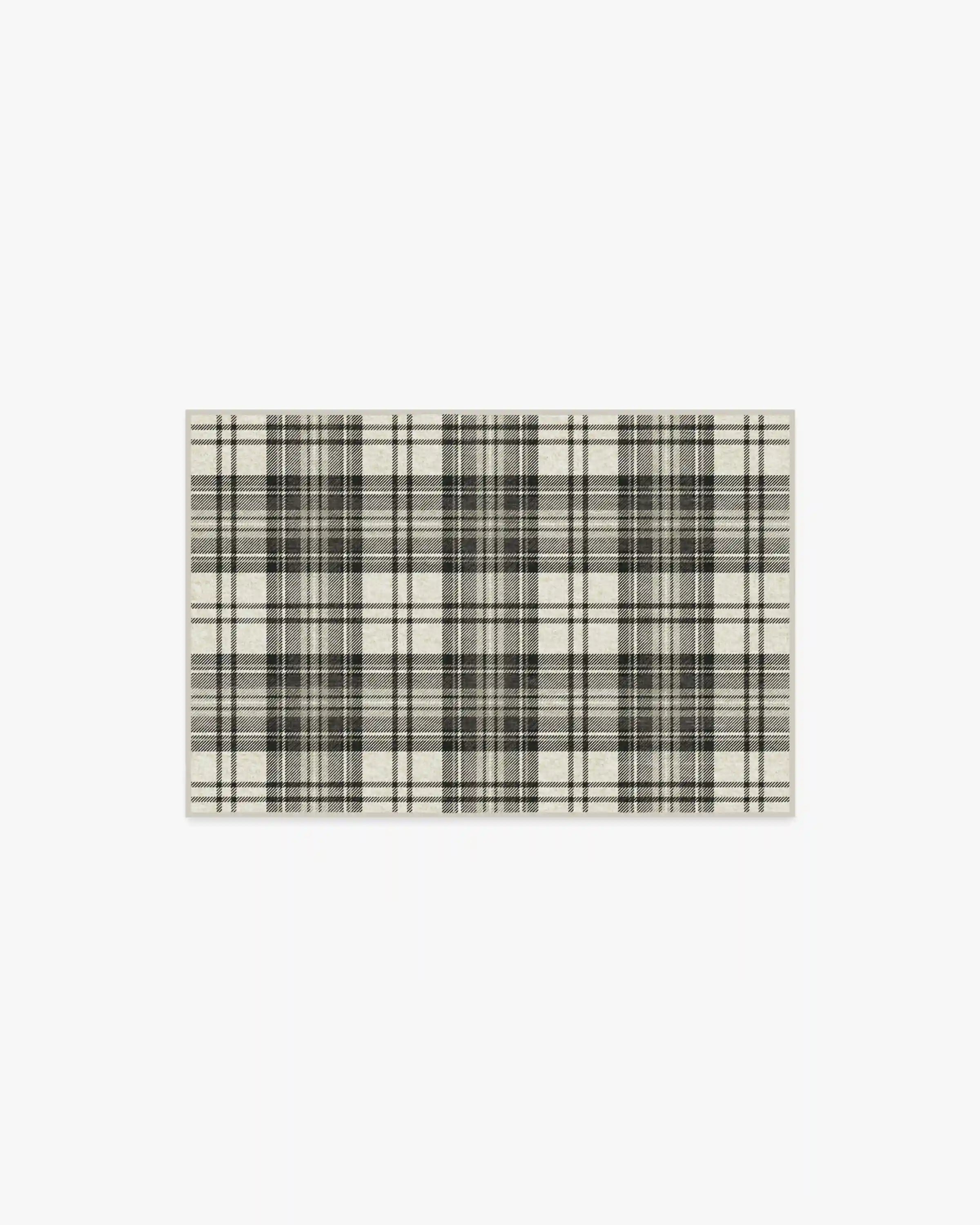 Dress Stewart Tartan Black & Ivory Rug