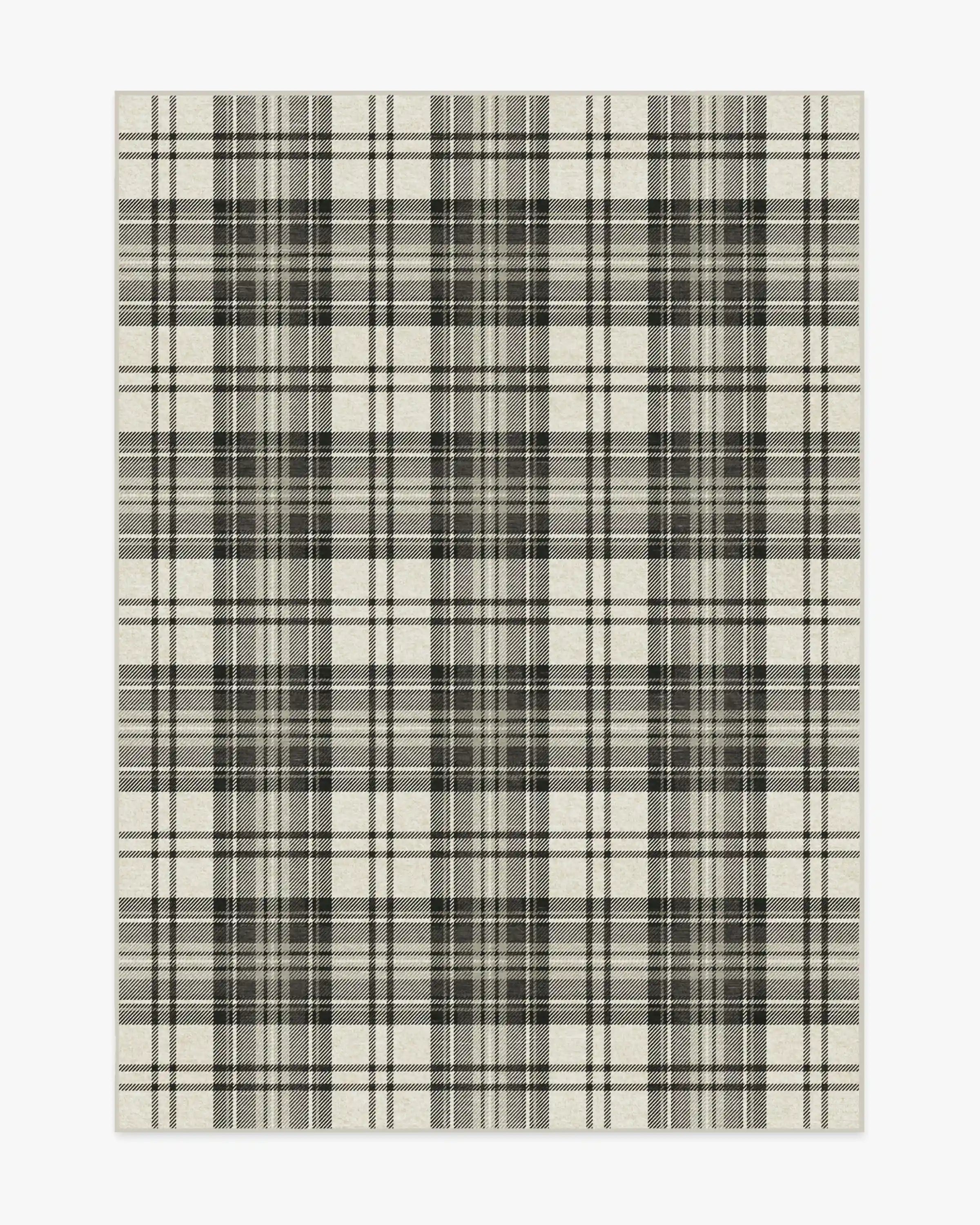 Dress Stewart Tartan Black & Ivory Rug