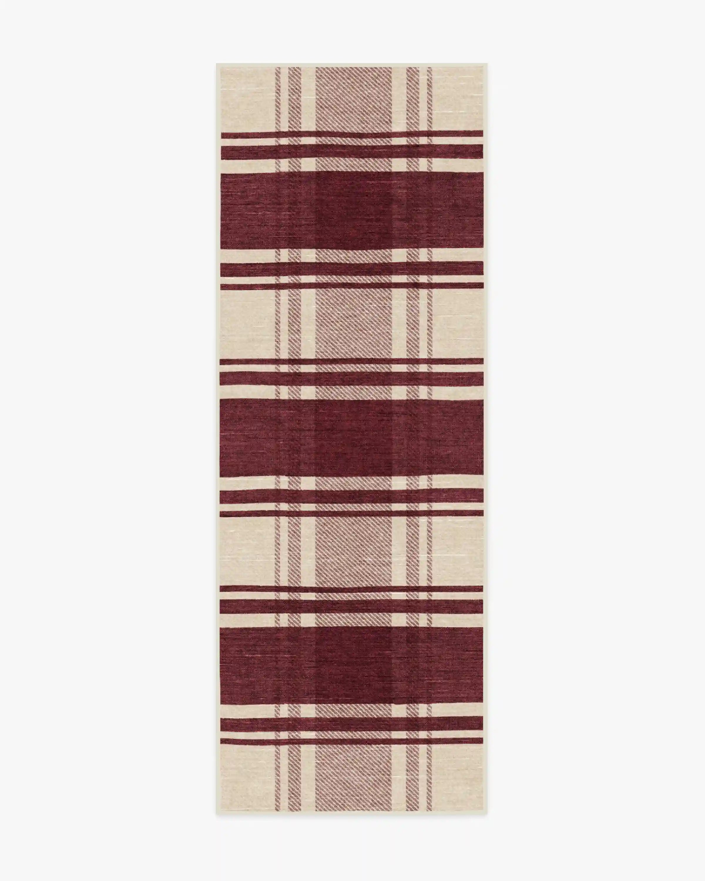 Easton Plaid Burgundy Rug