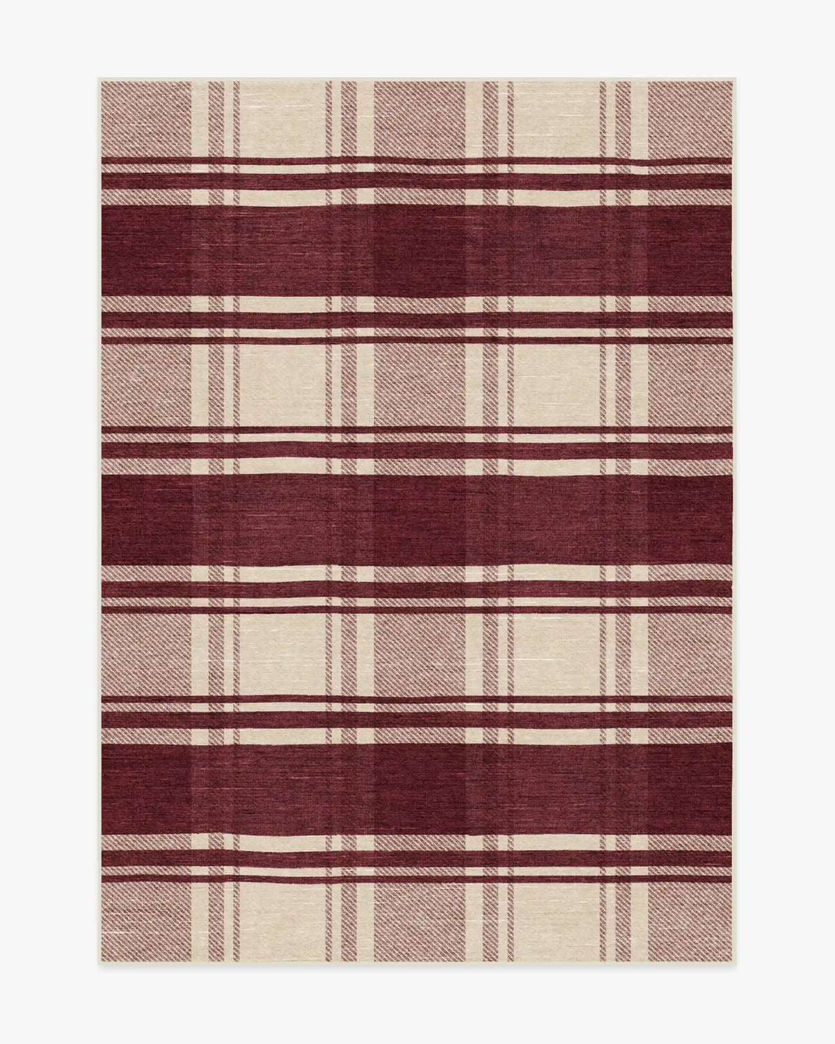 Easton Plaid Burgundy Rug