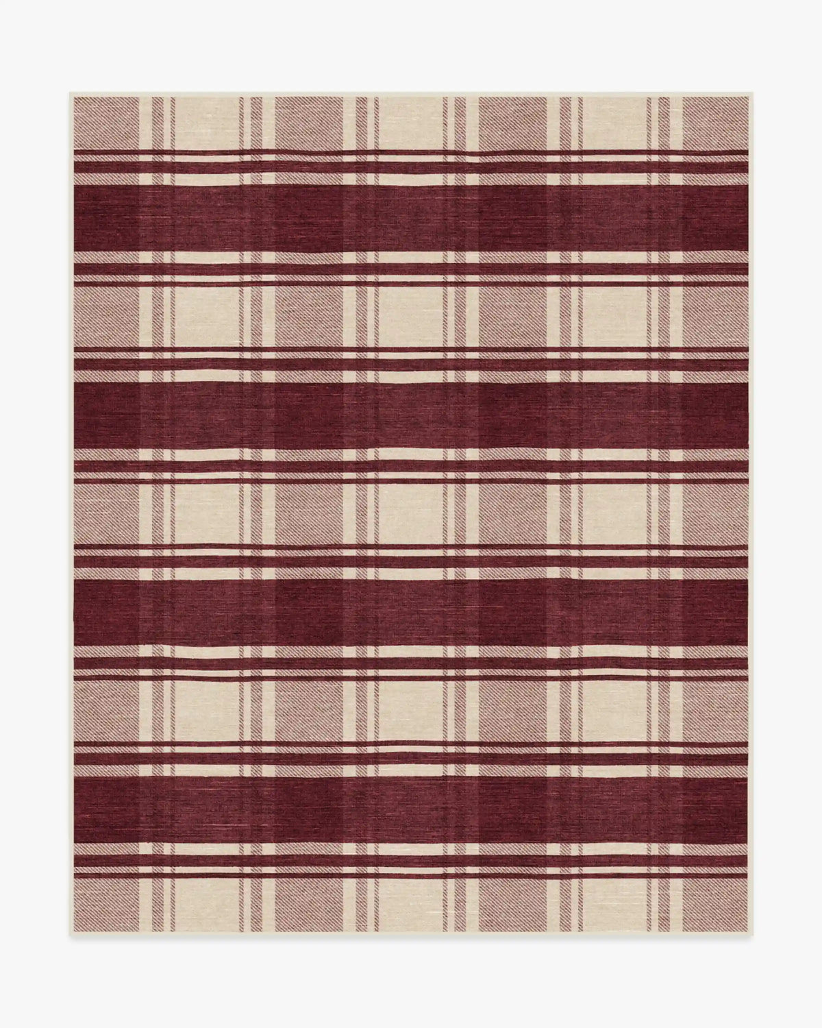 Easton Plaid Burgundy Rug