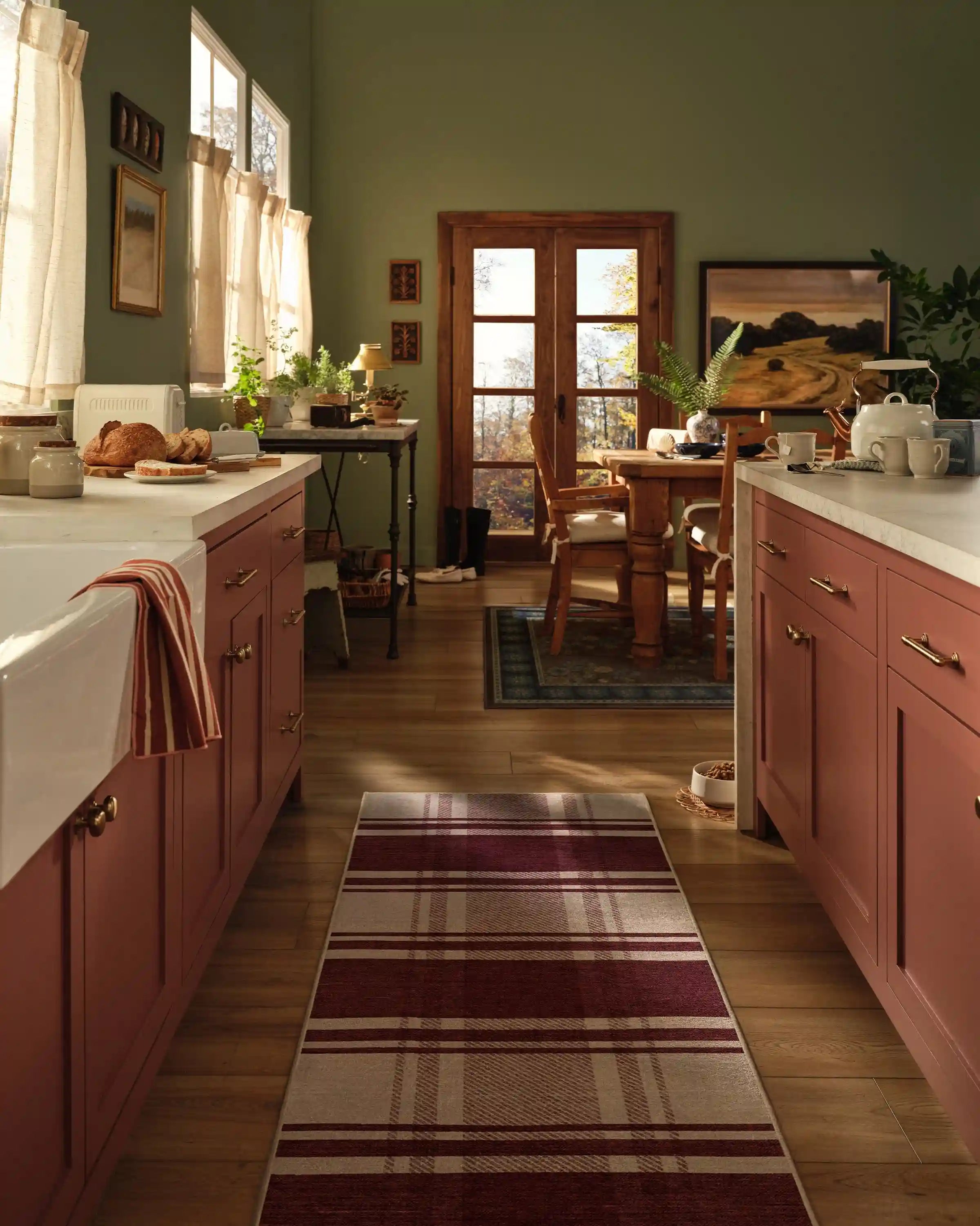 Easton Plaid Burgundy Rug