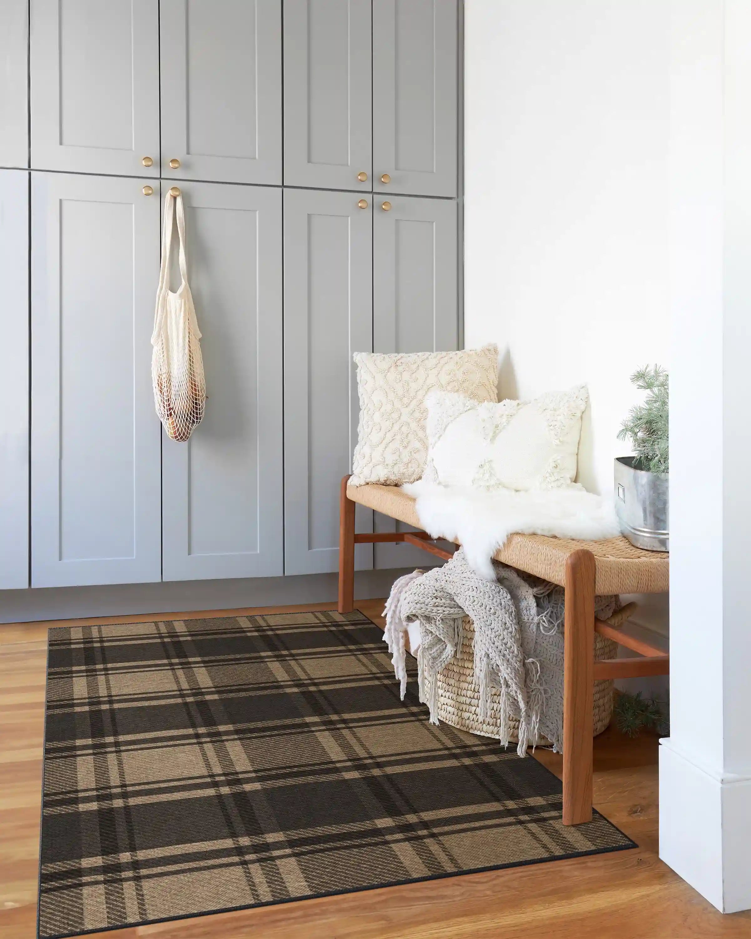 Easton Plaid Charcoal & Natural Rug