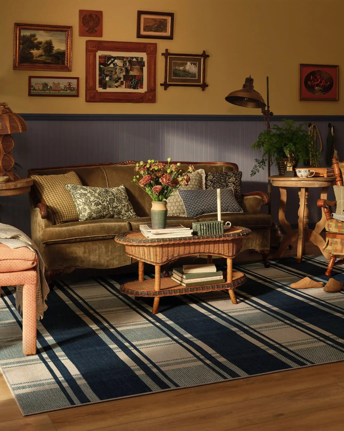 Easton Plaid Navy Rug