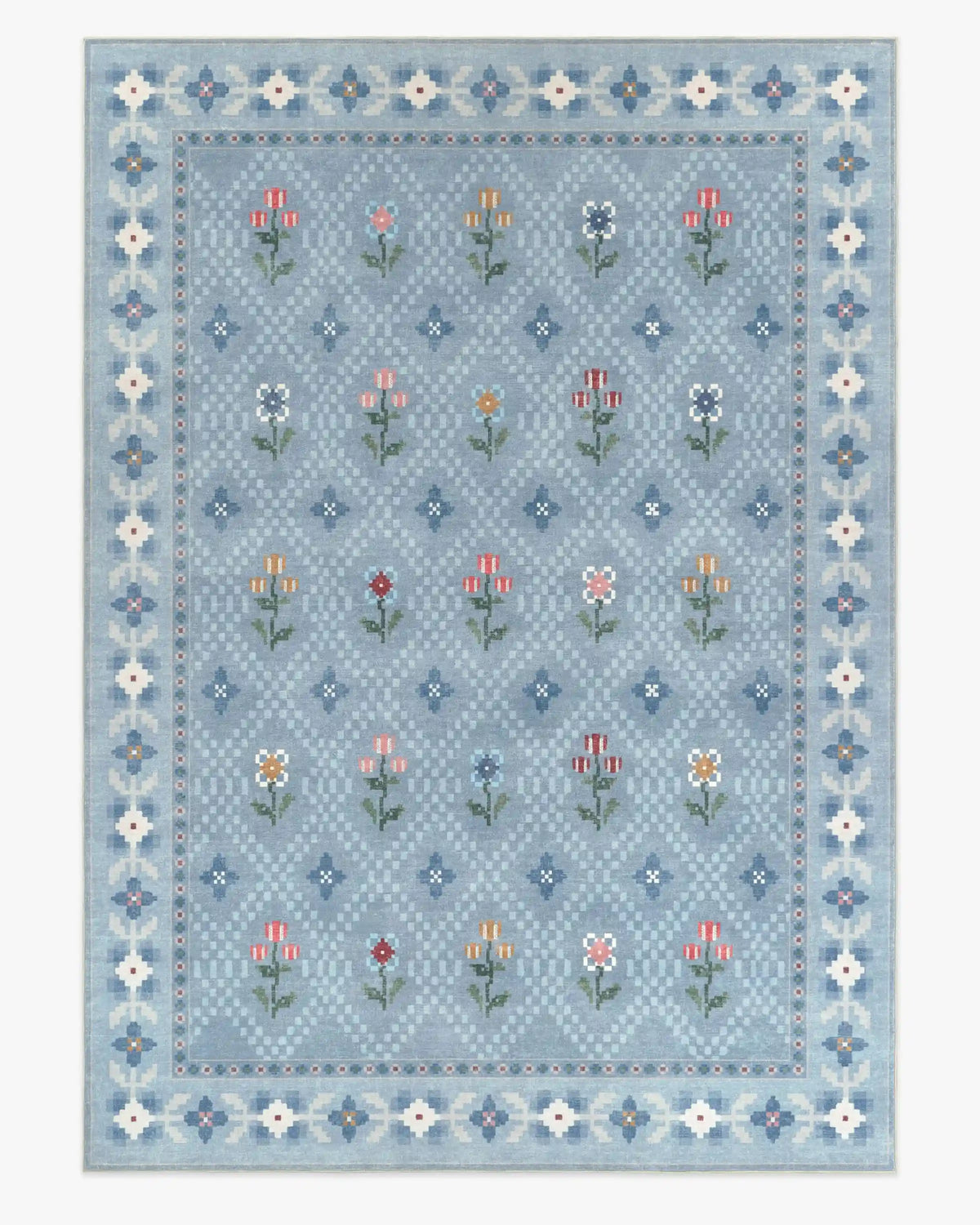 Ella Slate Blue Rug by Anthropologie