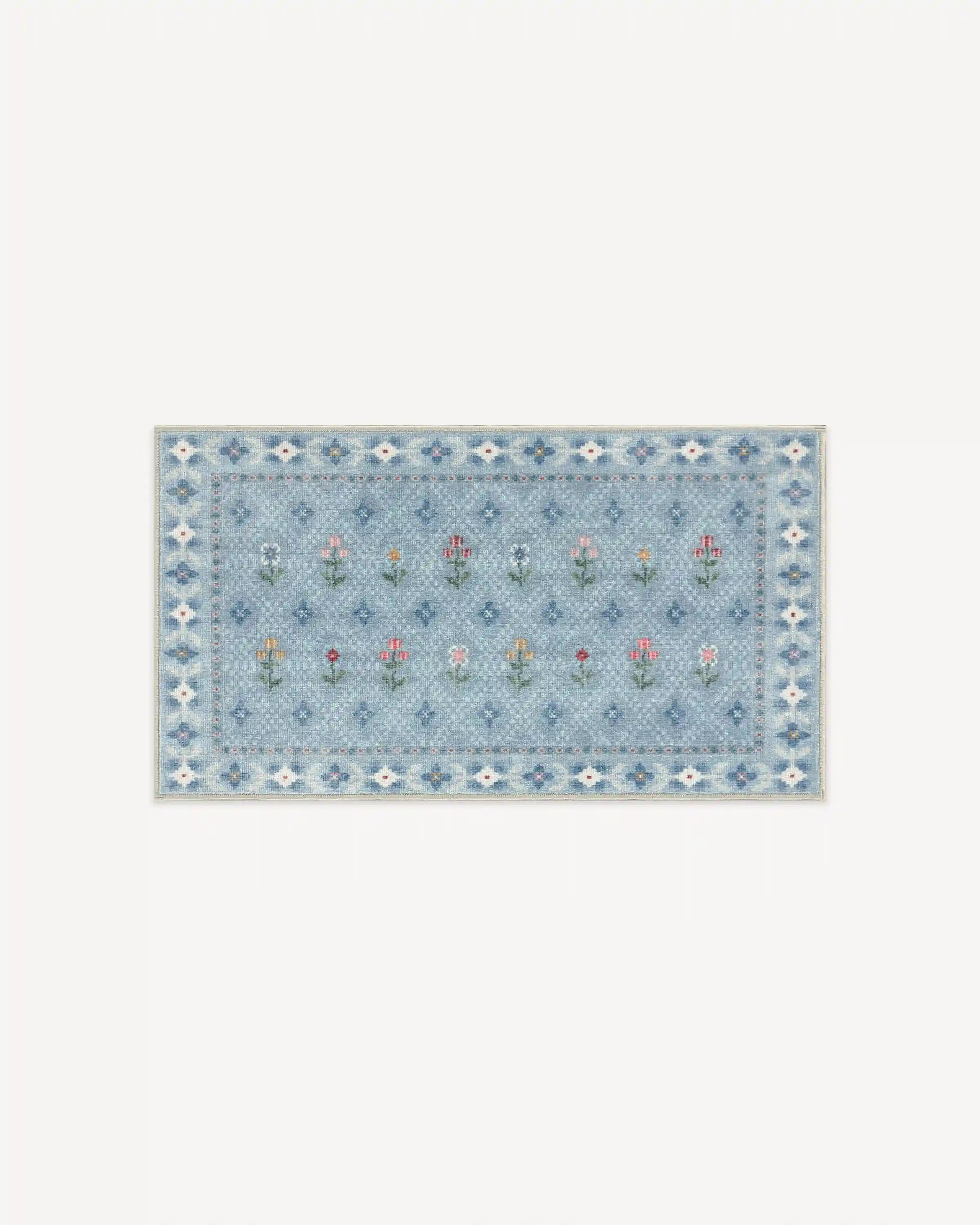 Ella Slate Blue Rug by Anthropologie