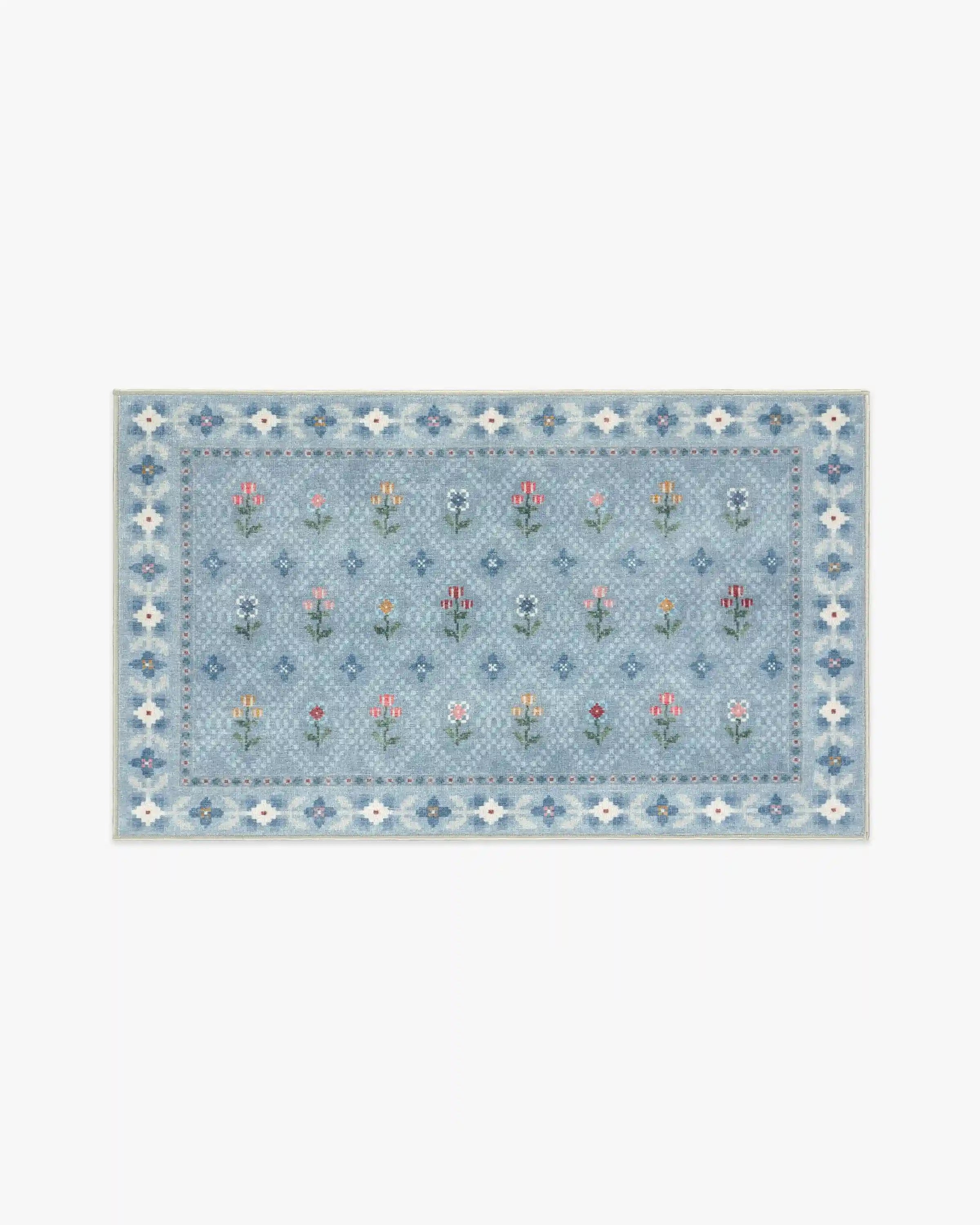 Ella Slate Blue Rug by Anthropologie