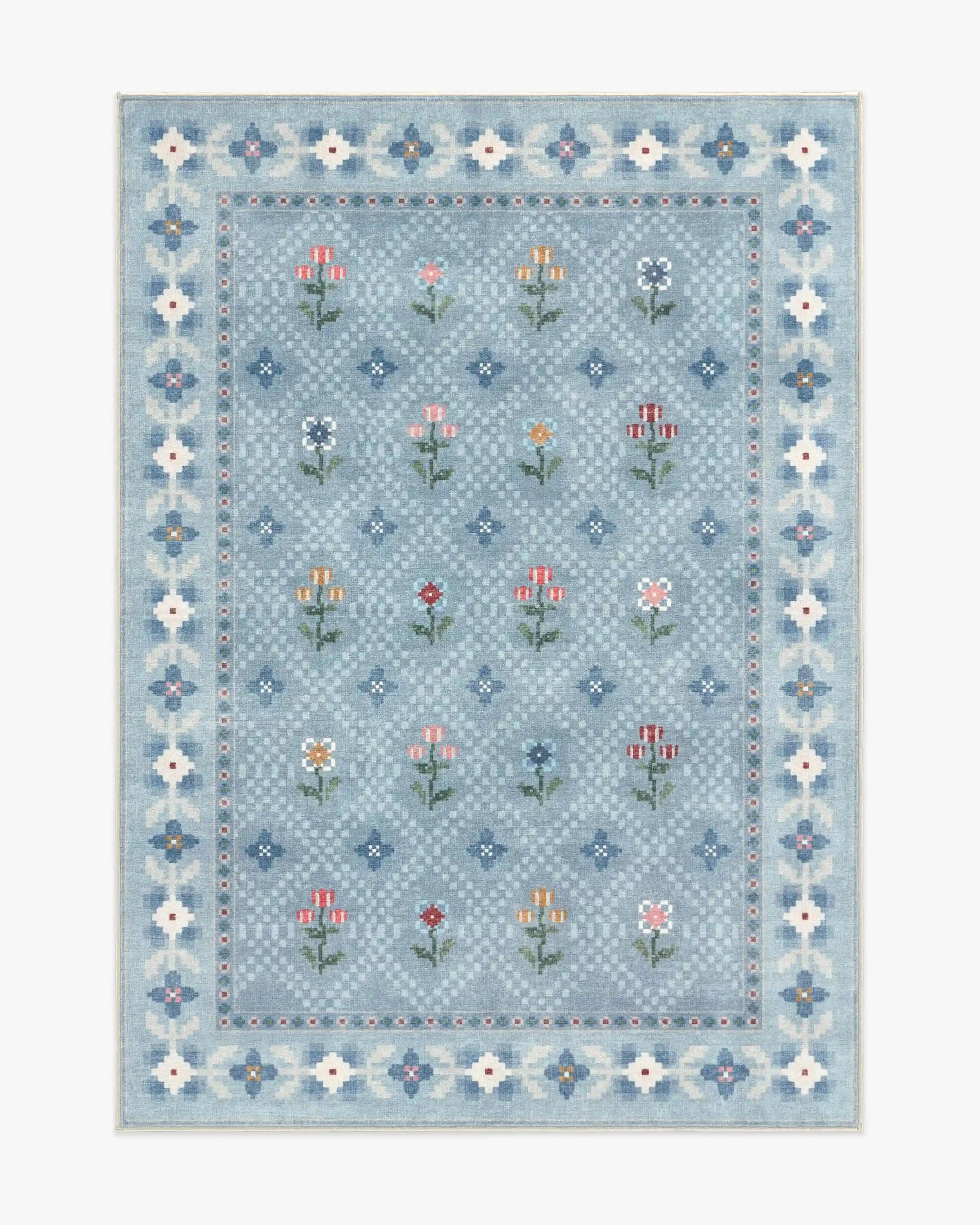 Ella Slate Blue Rug by Anthropologie