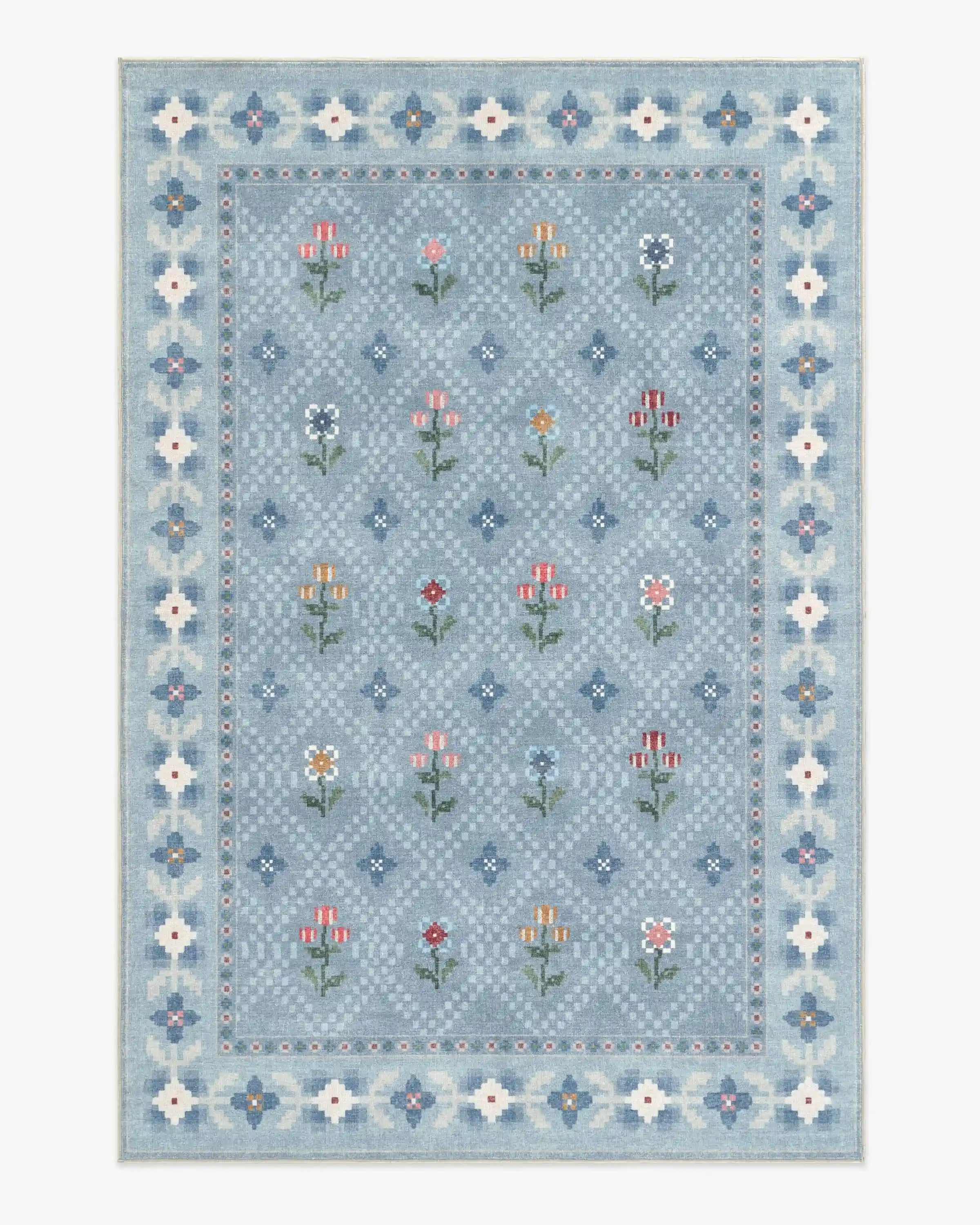 Ella Slate Blue Rug by Anthropologie