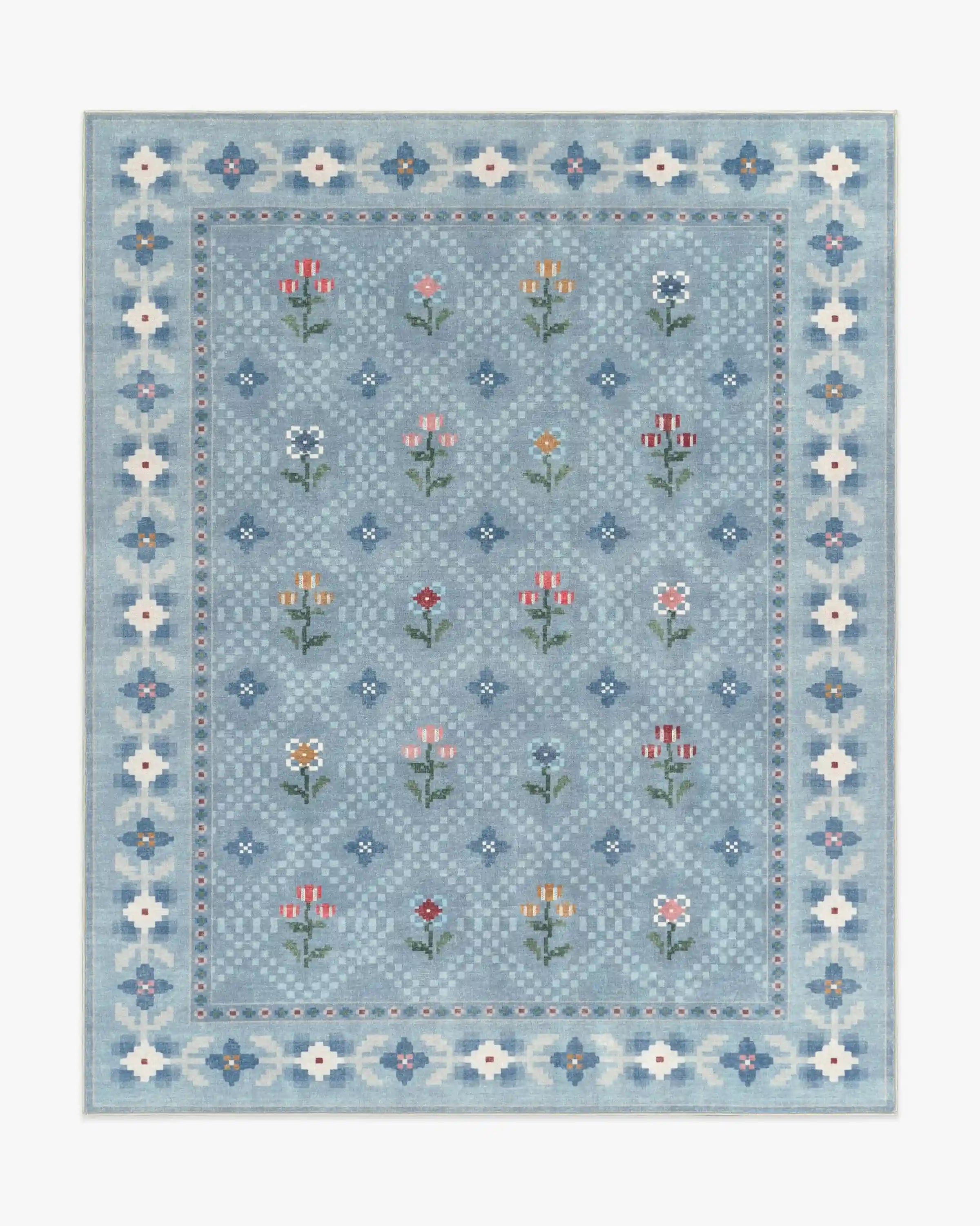 Ella Slate Blue Rug by Anthropologie