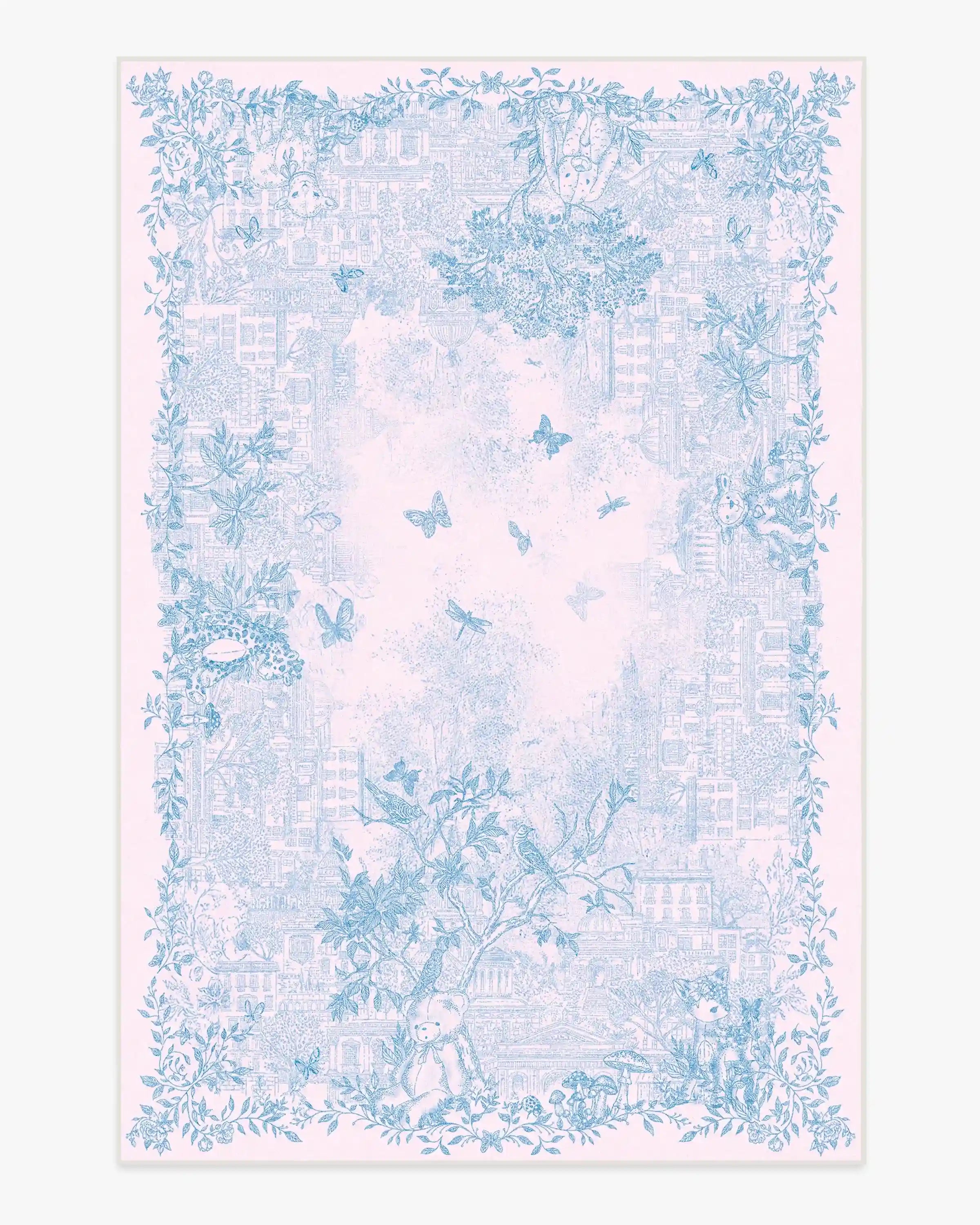 Emi Toile Soft Pink Rug by Humberto Leon