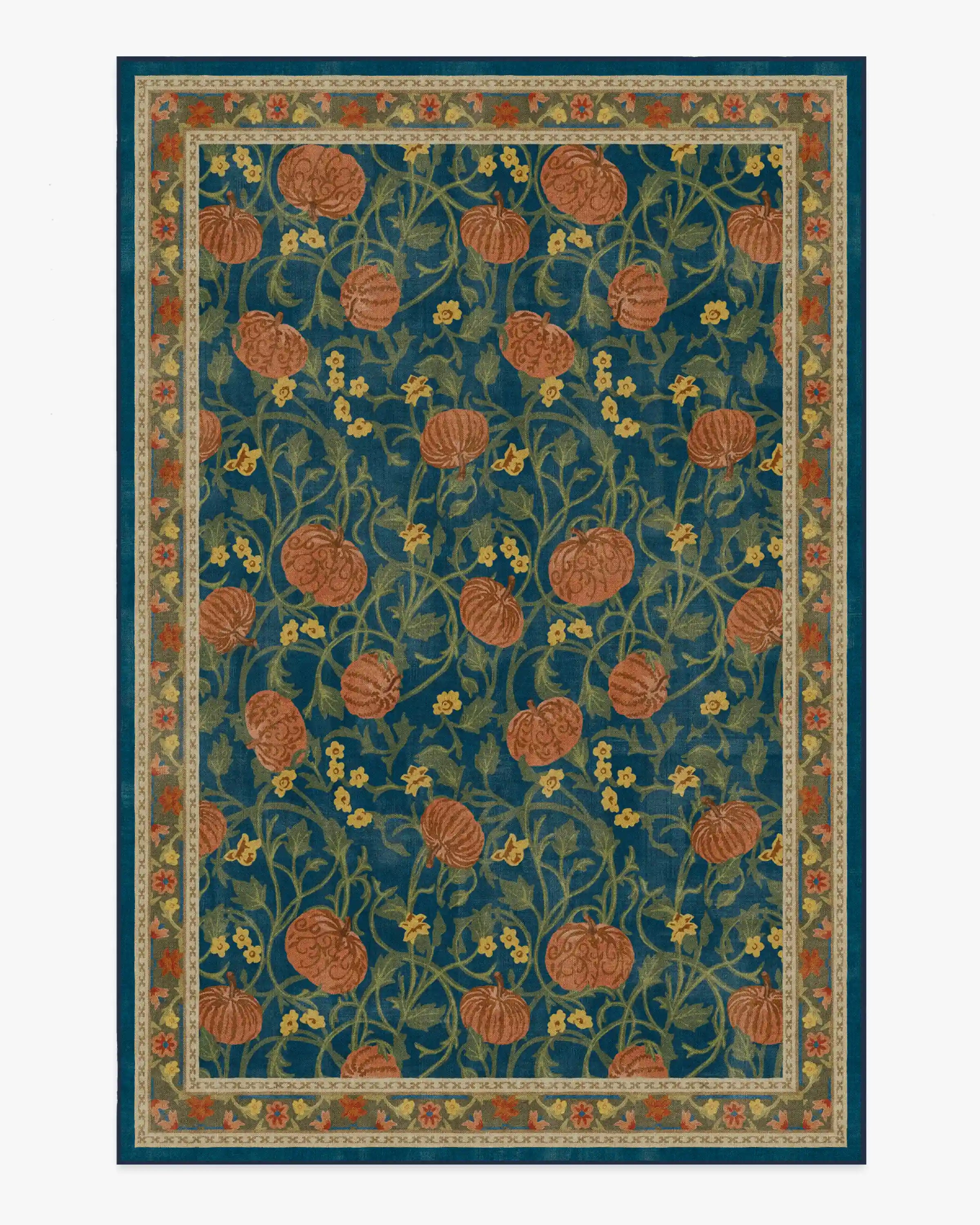 Enchanted Vines Navy Multicolor Rug