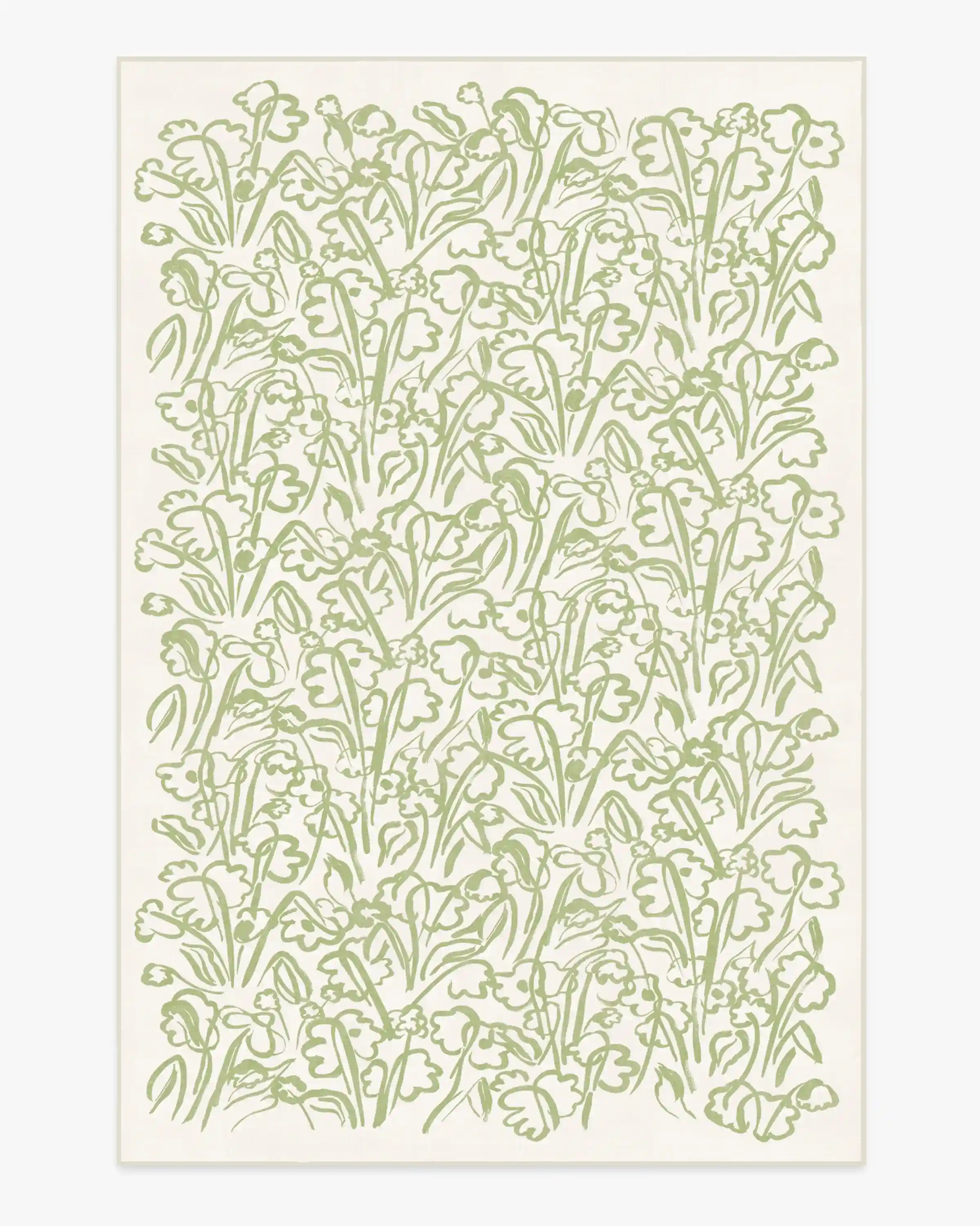 Ensikukat Green Rug by Marimekko