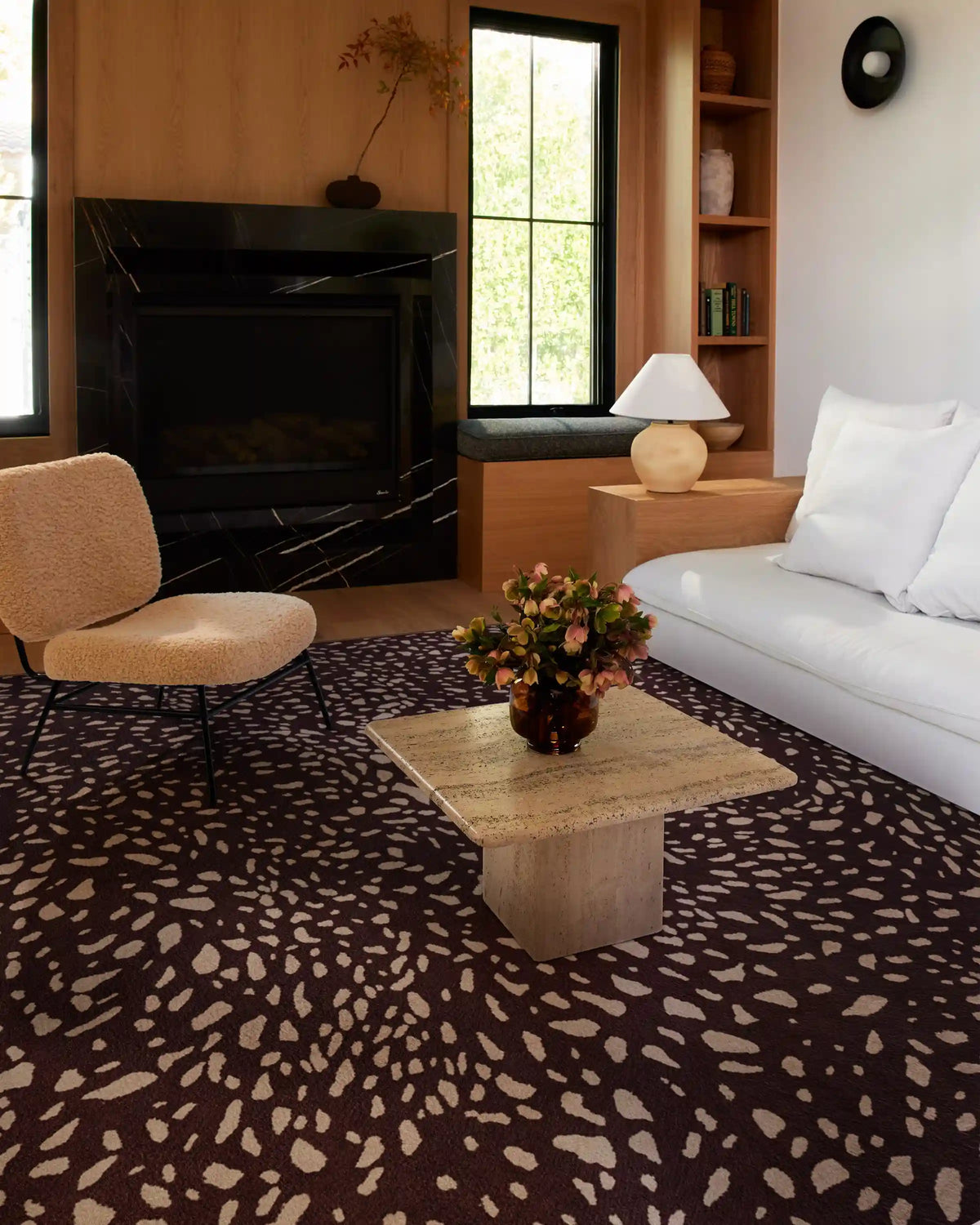 Fawn Burgundy Rug
