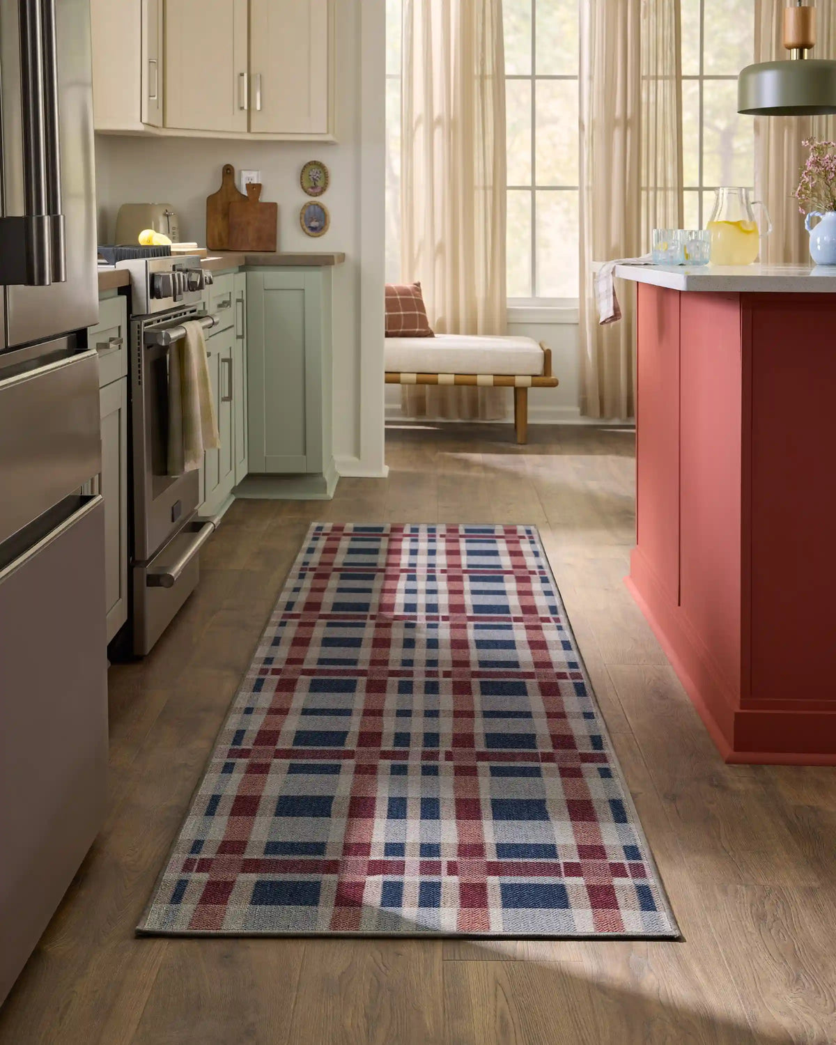 Finn Red & Blue Rug
