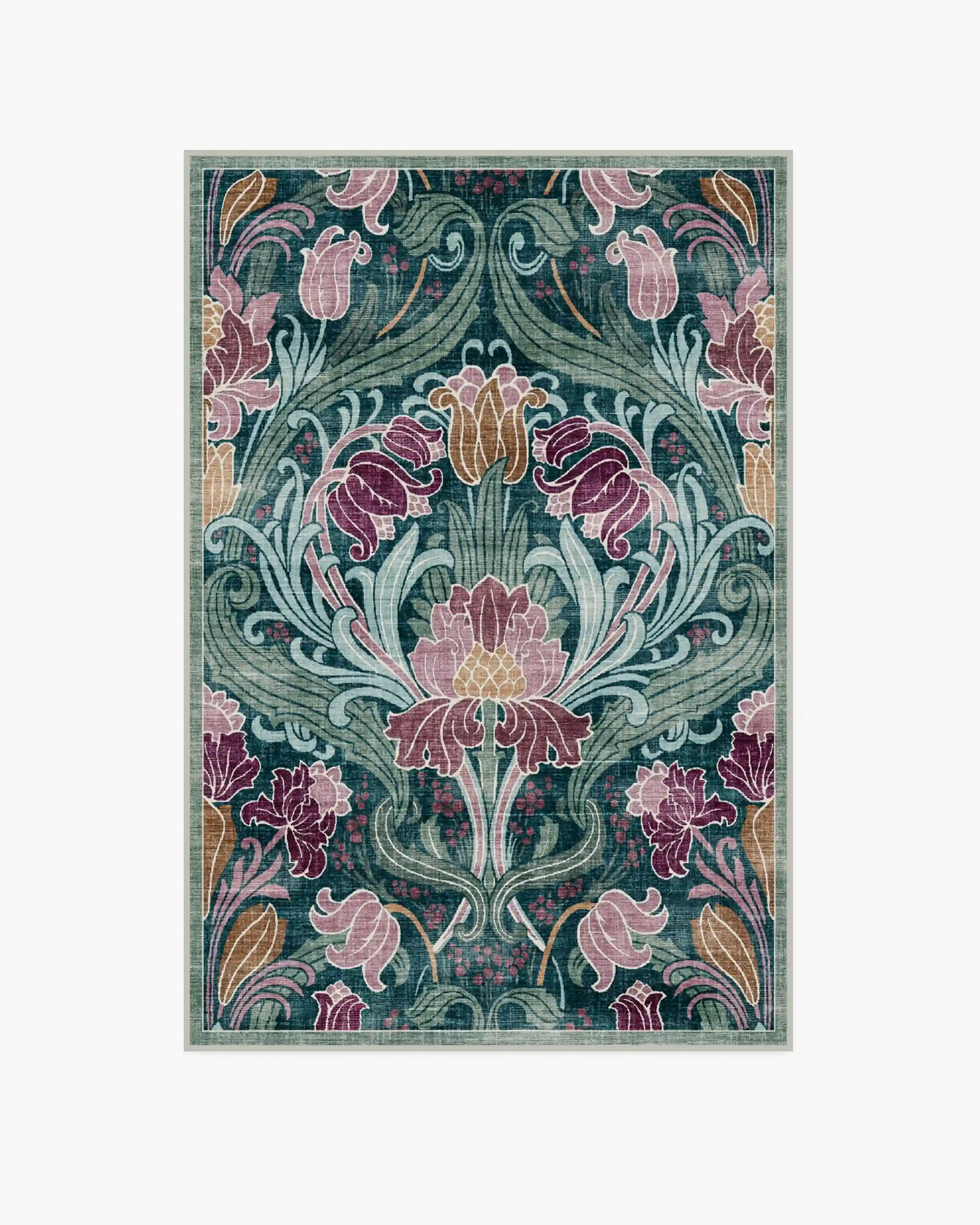 Flourish Teal Rug by Liberty