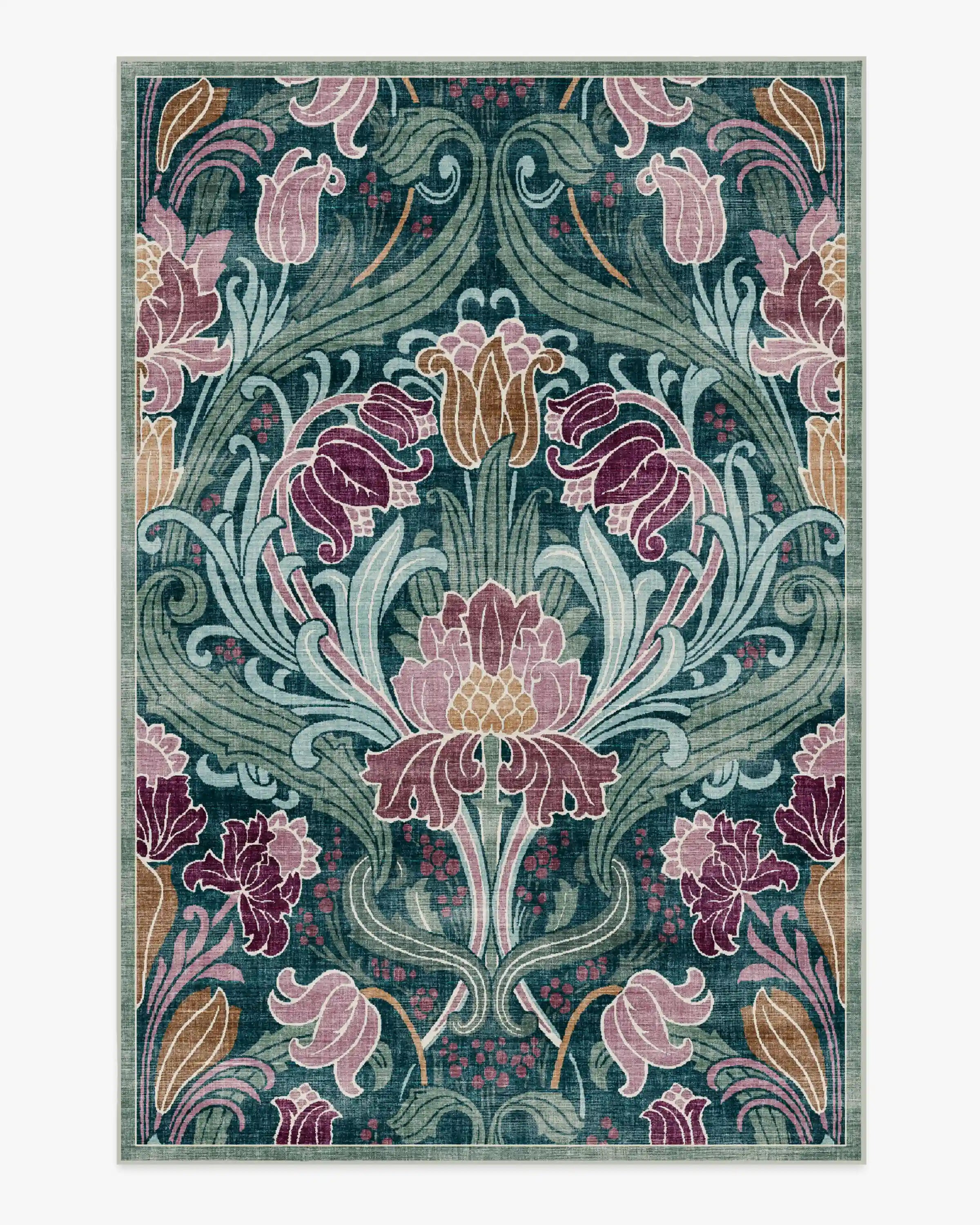 Flourish Teal Rug by Liberty