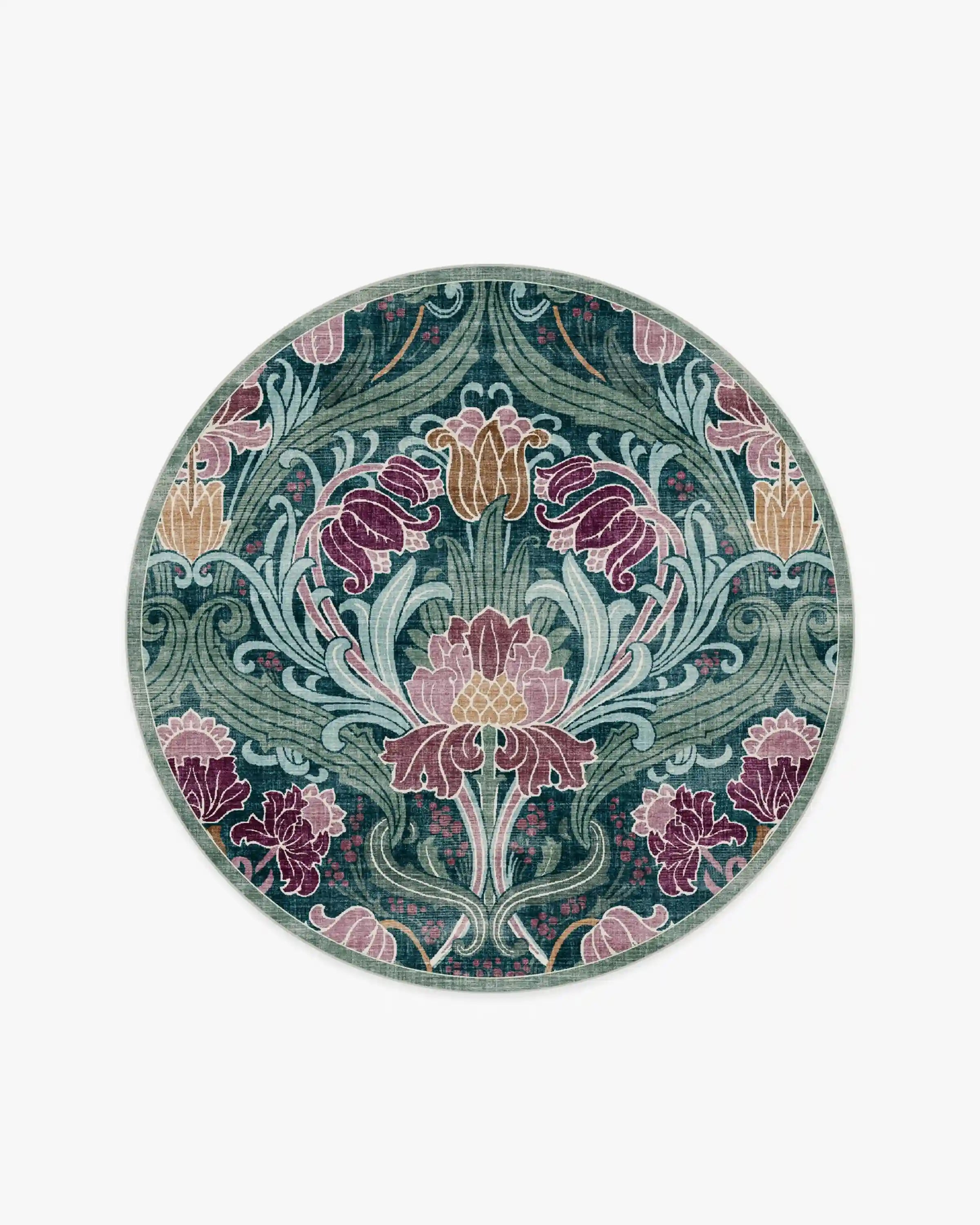 Flourish Teal Rug by Liberty