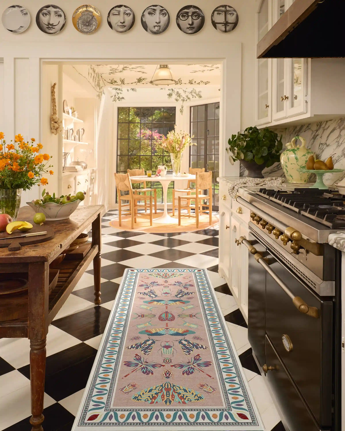 Flutterby Soft Rose Rug by Iris Apfel
