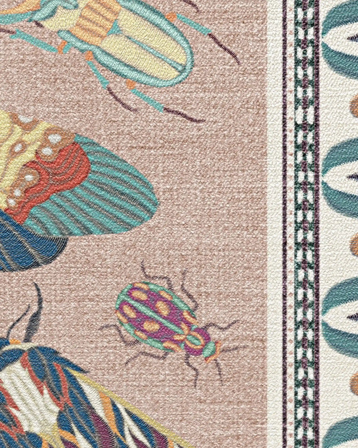 Flutterby Soft Rose Rug by Iris Apfel