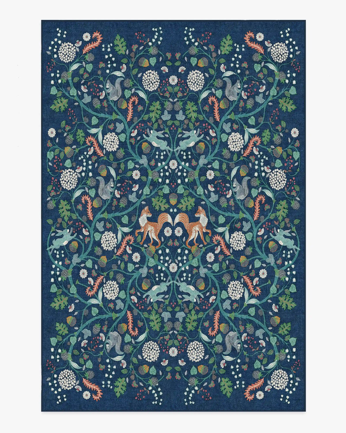 Foxglove Forest Blue Multicolor Rug