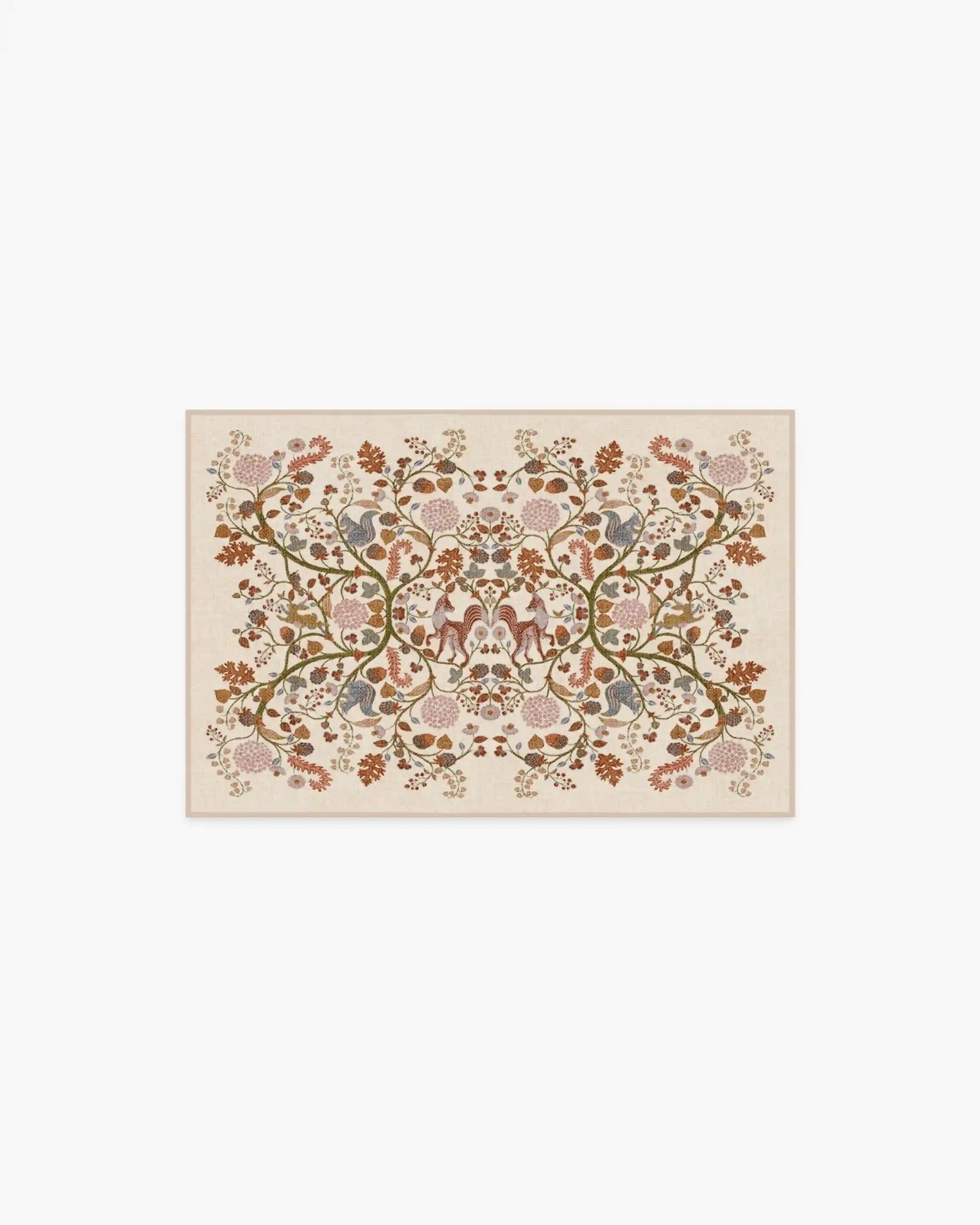 Foxglove Forest Cream Multicolor Rug