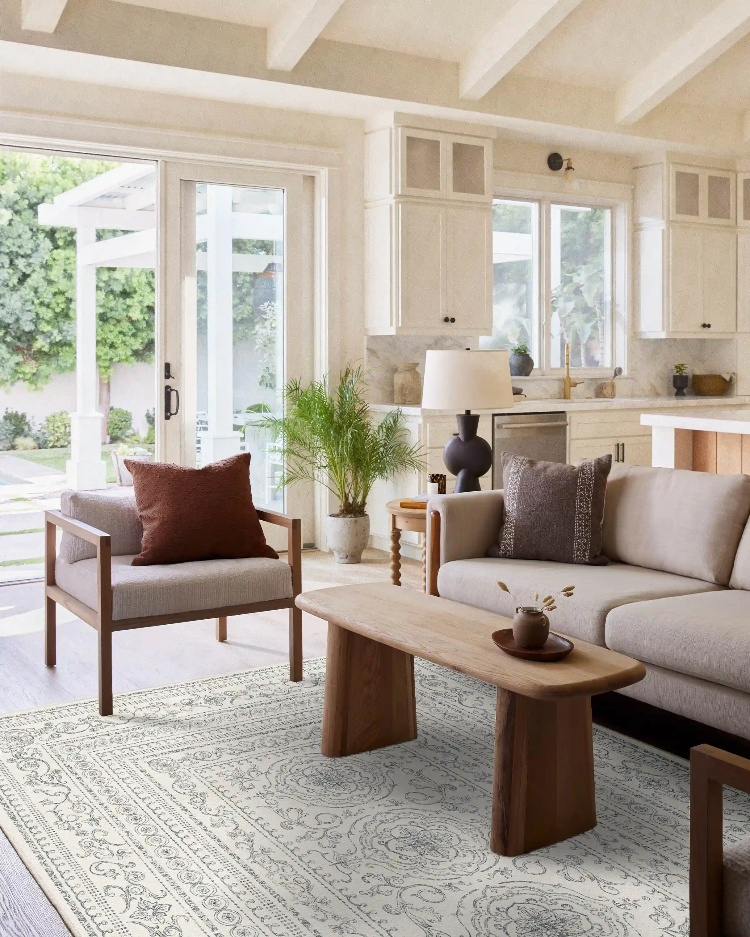 Gisele Ivory & Soft Charcoal Rug