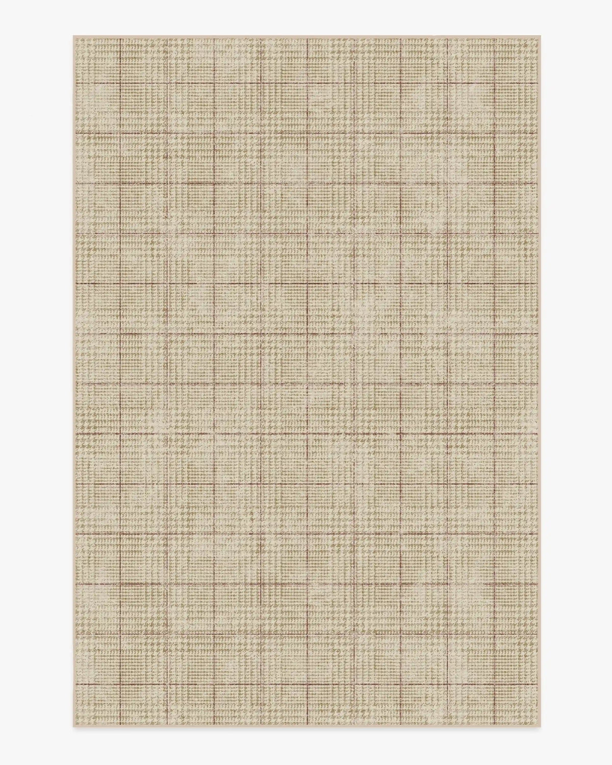 Glen Plaid Camel & Burgundy Rug