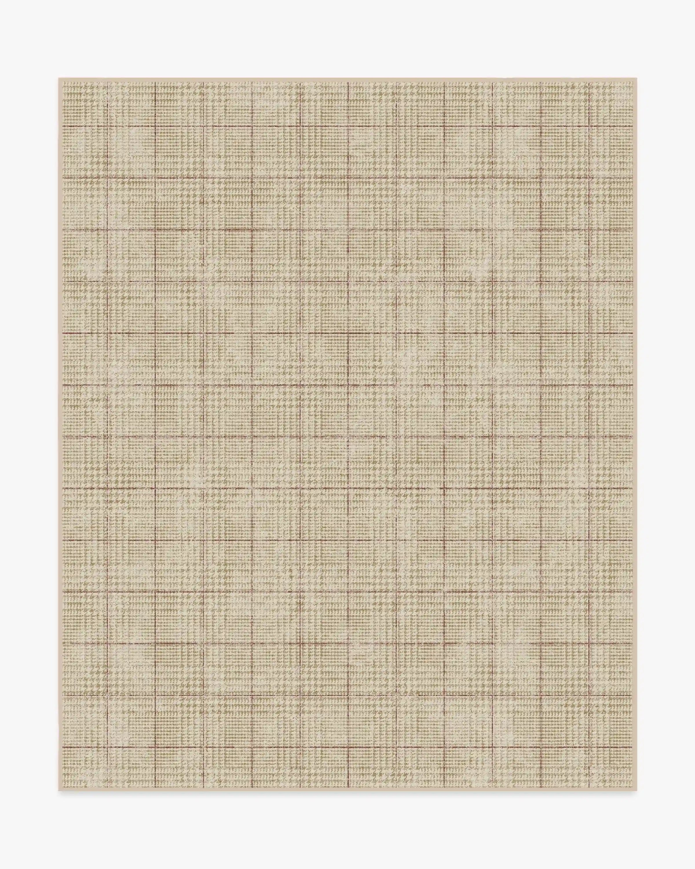 Glen Plaid Camel & Burgundy Rug
