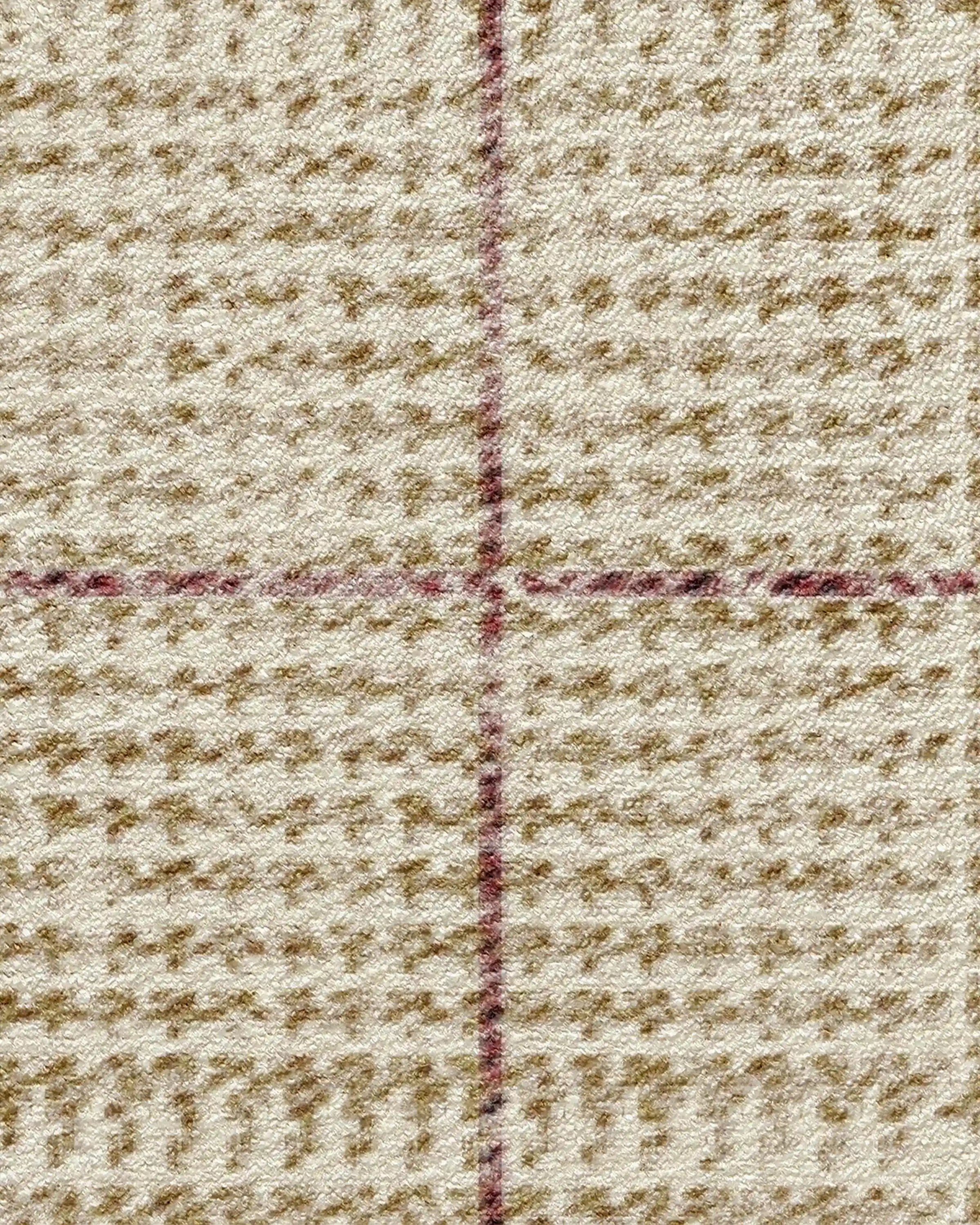 Glen Plaid Camel & Burgundy Rug
