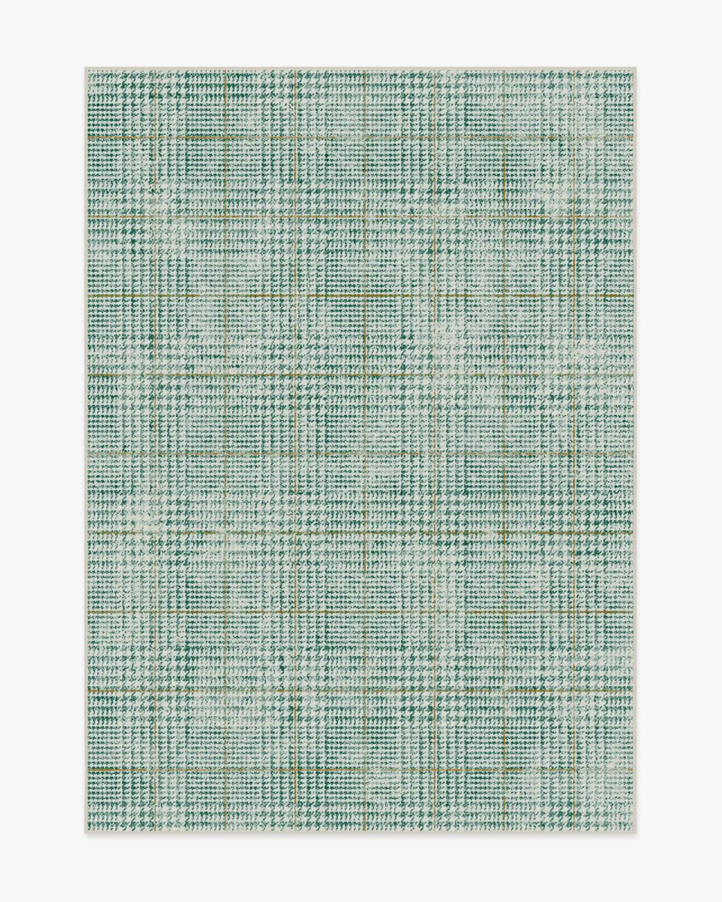 Glen Plaid Green & Gold Rug
