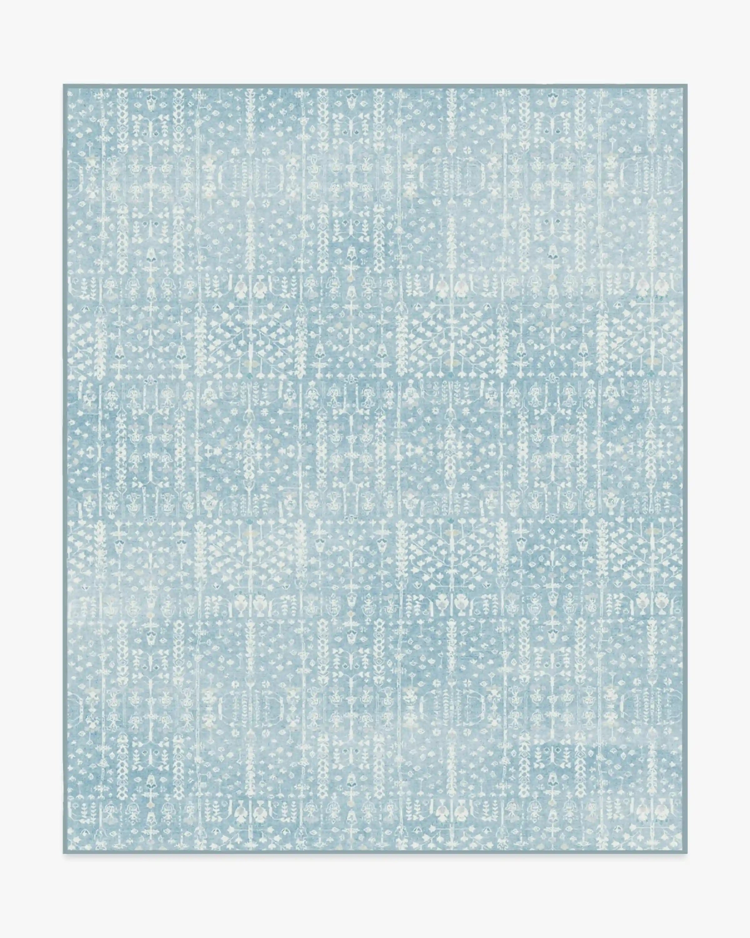Palmetto Coastal Blue Rug by Gray Malin