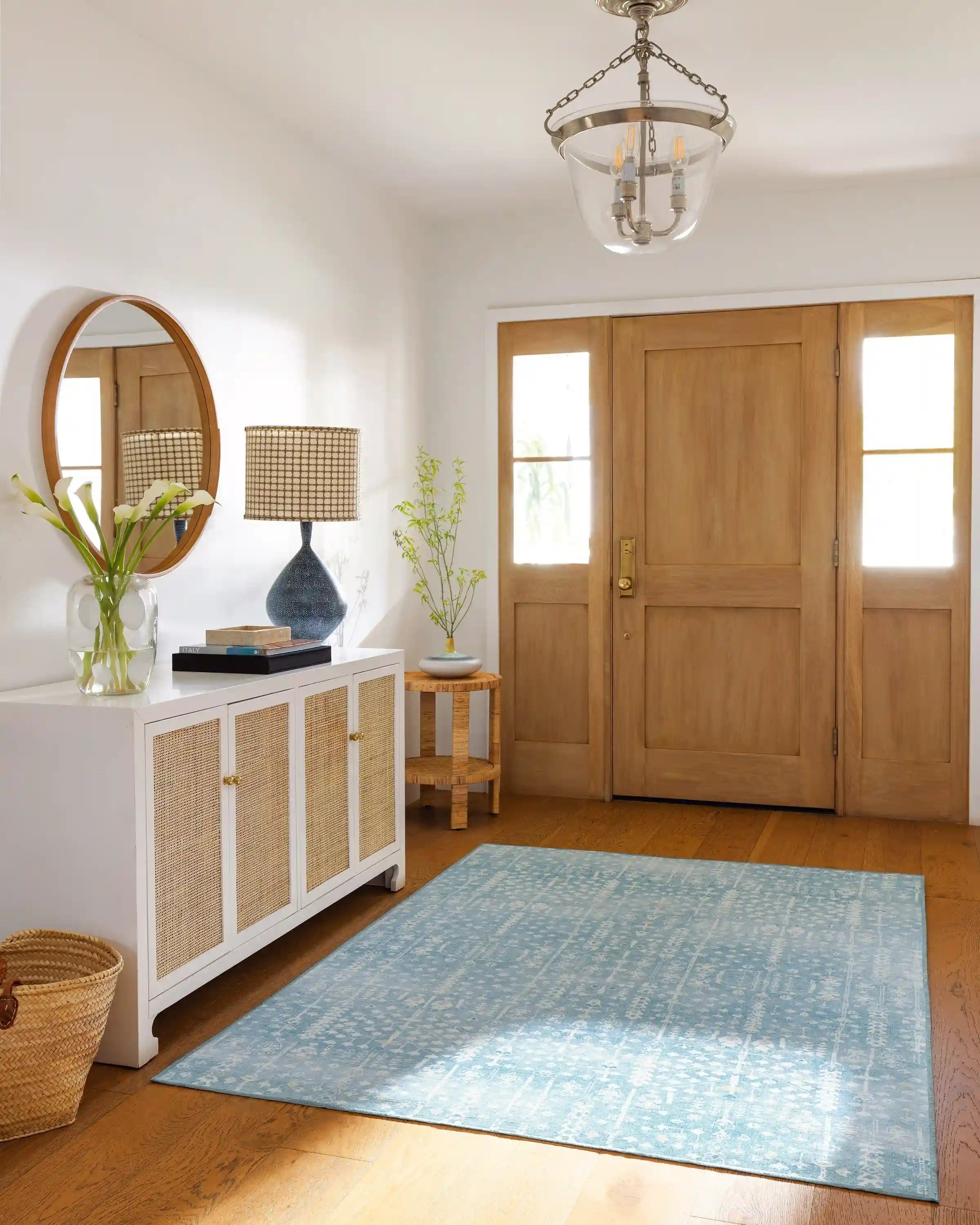 Palmetto Coastal Blue Rug by Gray Malin
