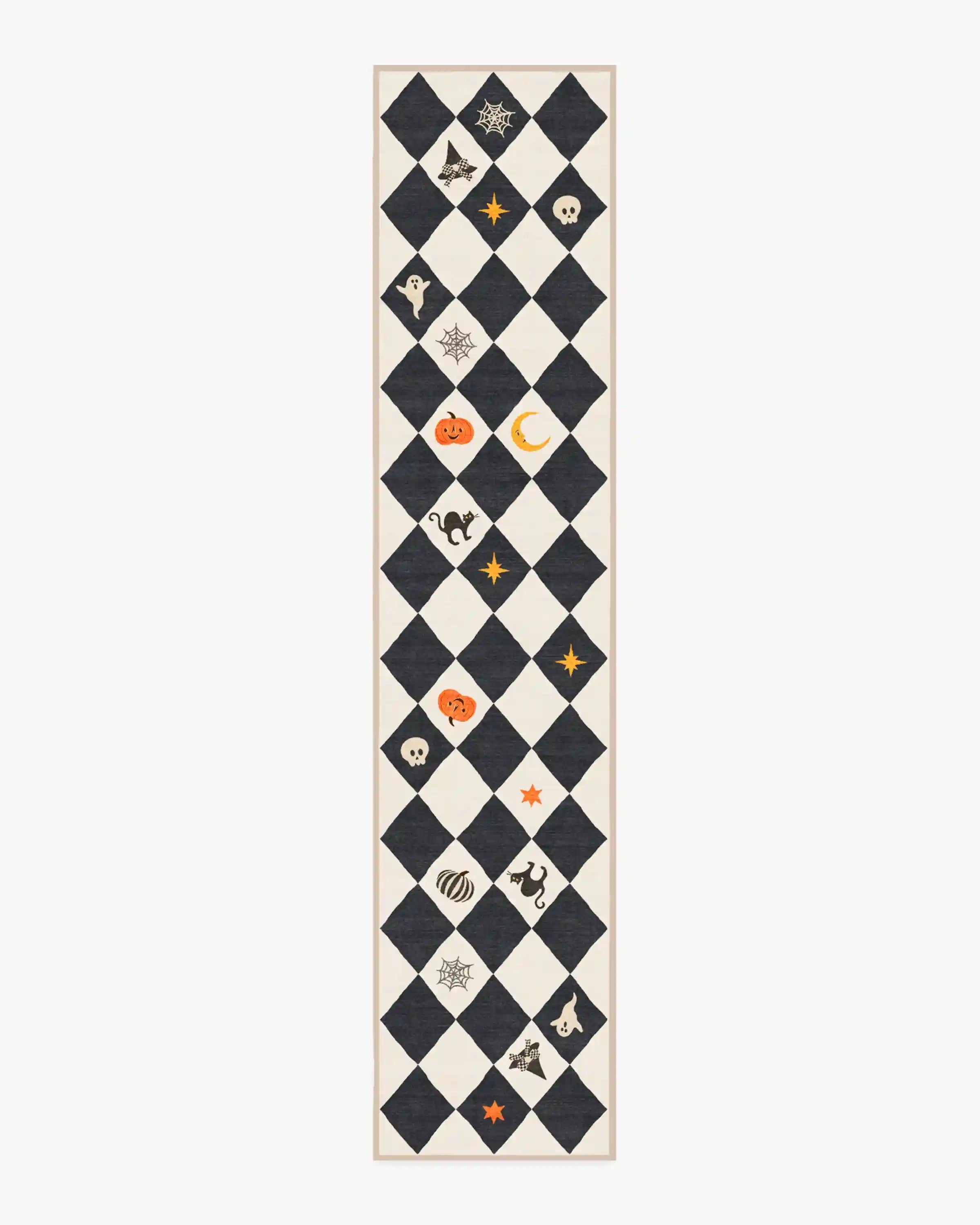 Halloween Harlequin Ivory & Charcoal Rug