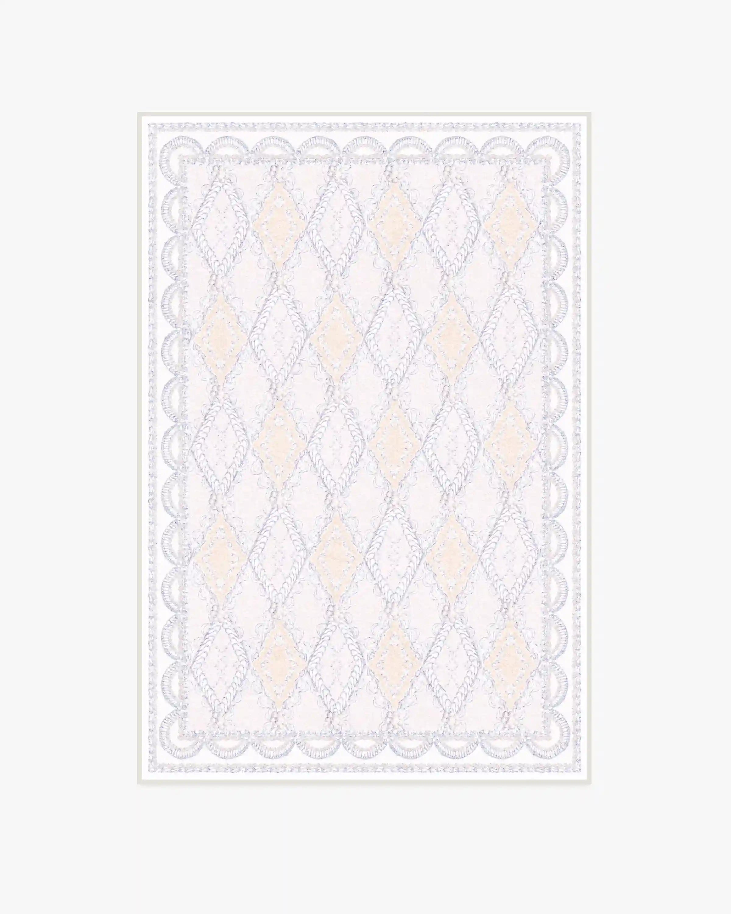 Happy Birthday Popo Cream & Rose Rug by Humberto Leon