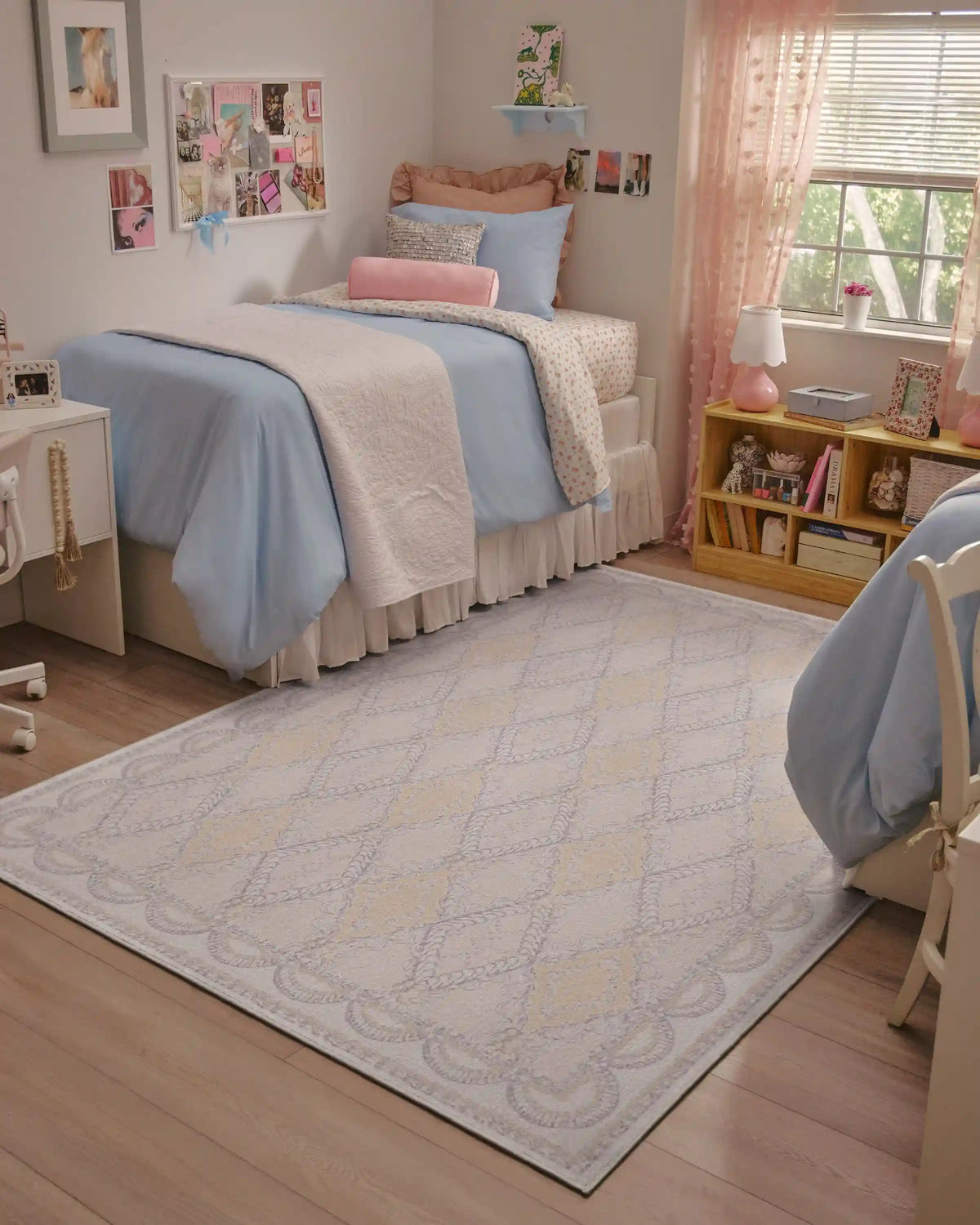 Happy Birthday Popo Cream & Rose Rug by Humberto Leon