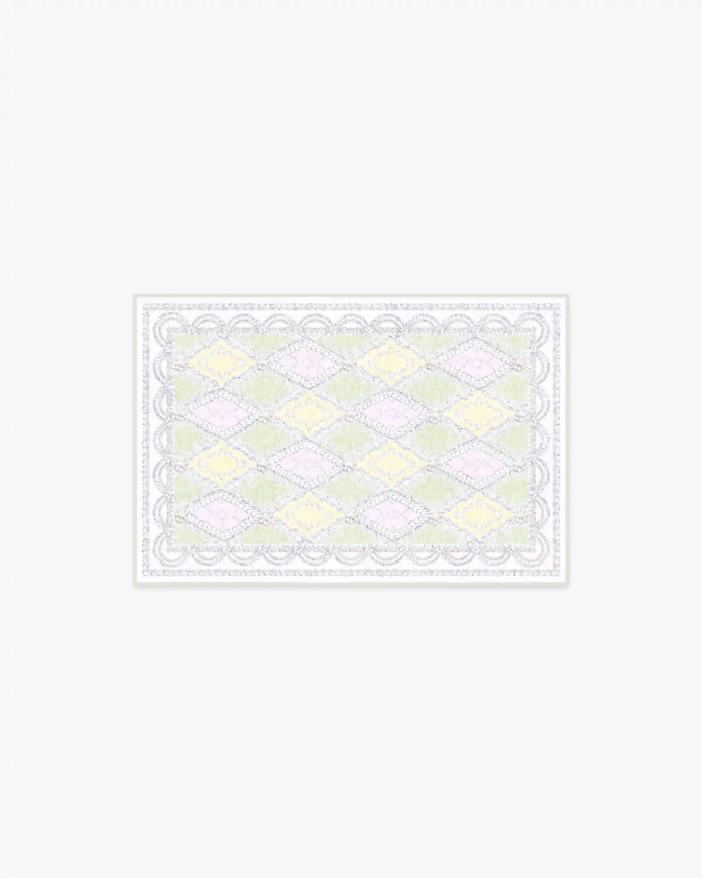 Happy Birthday Popo Pistachio & Lemon Rug by Humberto Leon