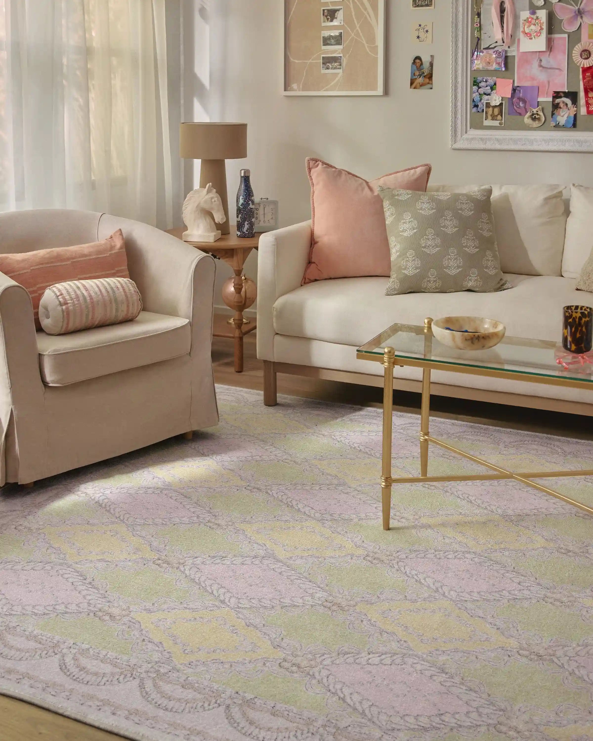 Happy Birthday Popo Pistachio & Lemon Rug by Humberto Leon