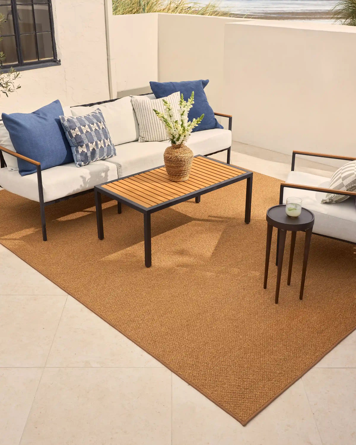 Haven Dark Natural Performance Weave Rug