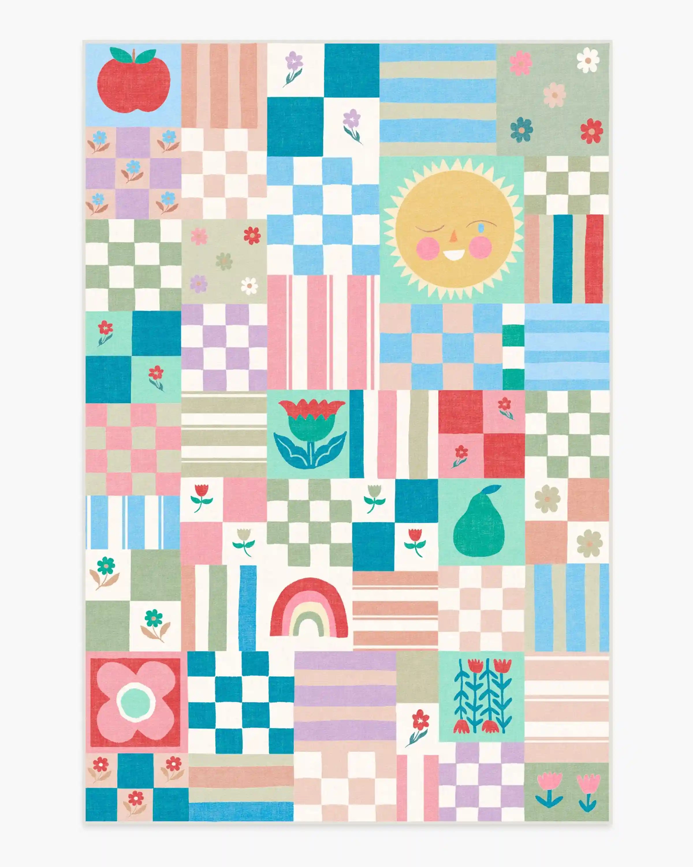 Hello Sunshine Patchwork Multicolor Rug
