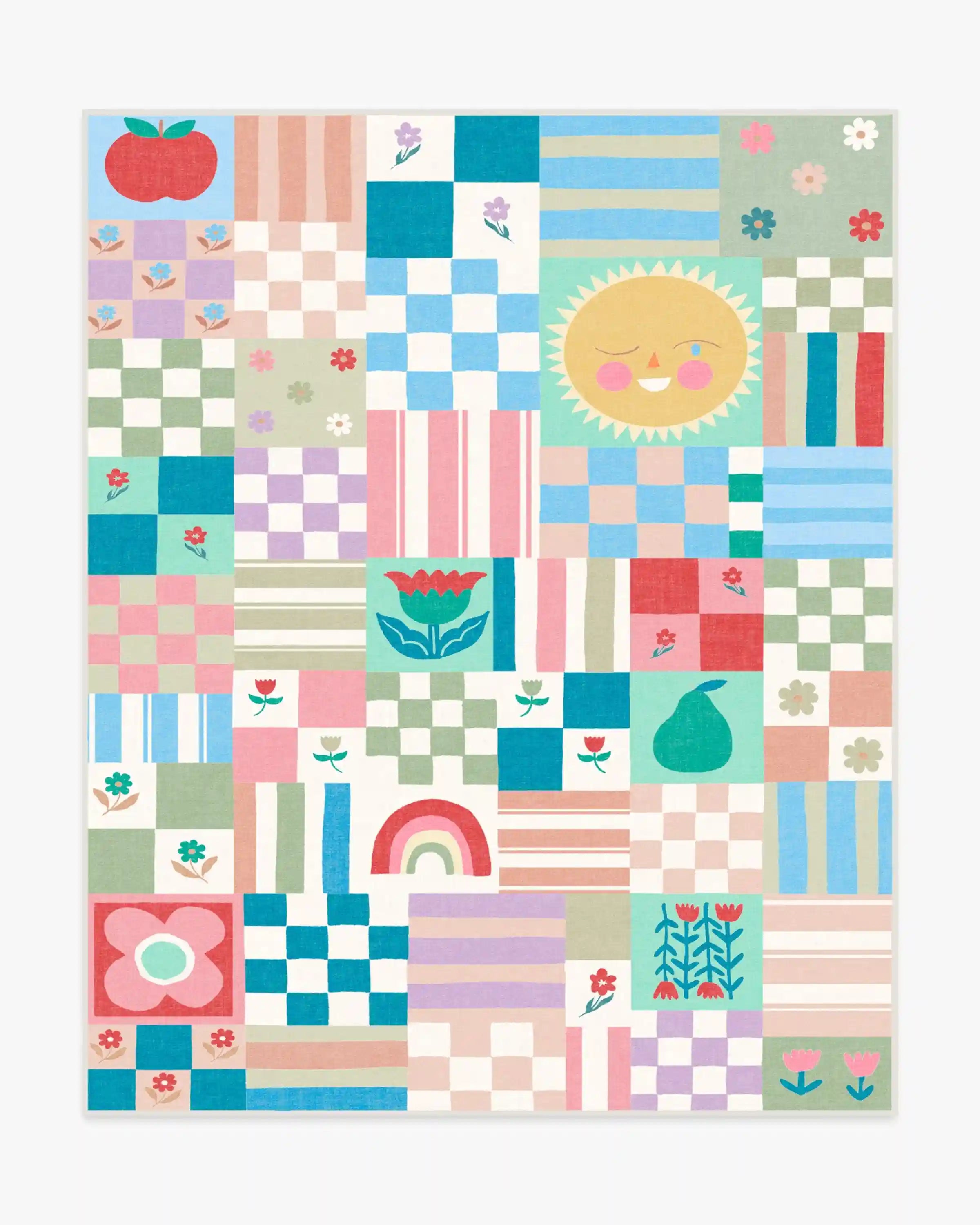 Hello Sunshine Patchwork Multicolor Rug