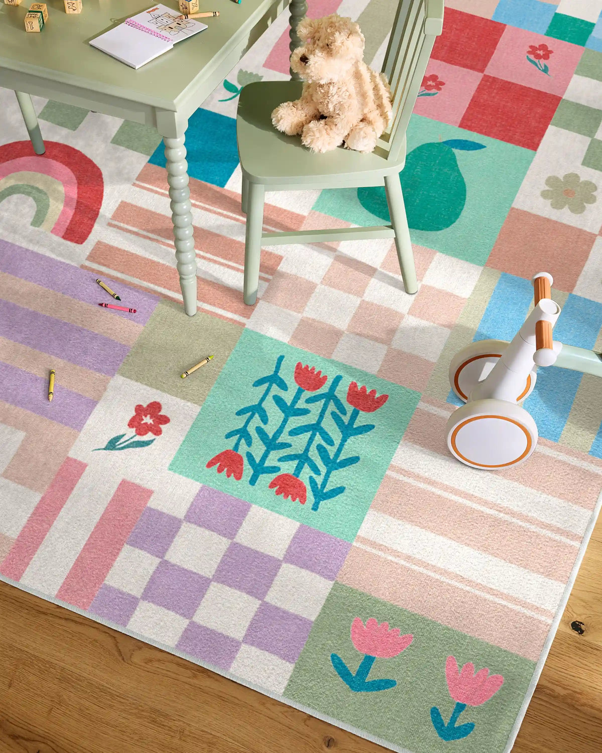 Hello Sunshine Patchwork Multicolor Rug