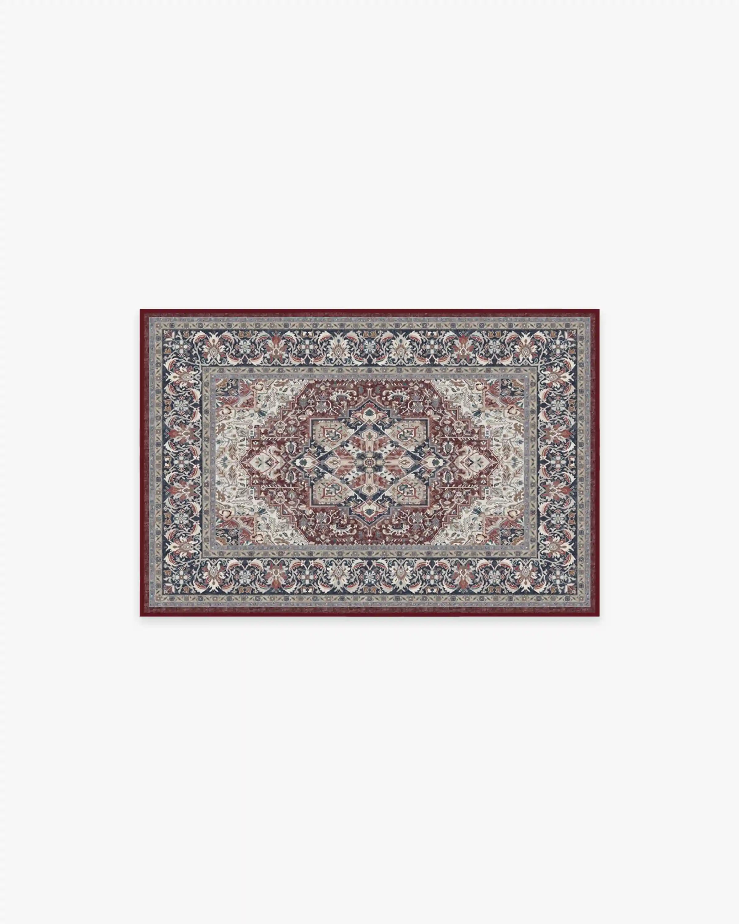 Hendesi Heriz Bordeaux Rug