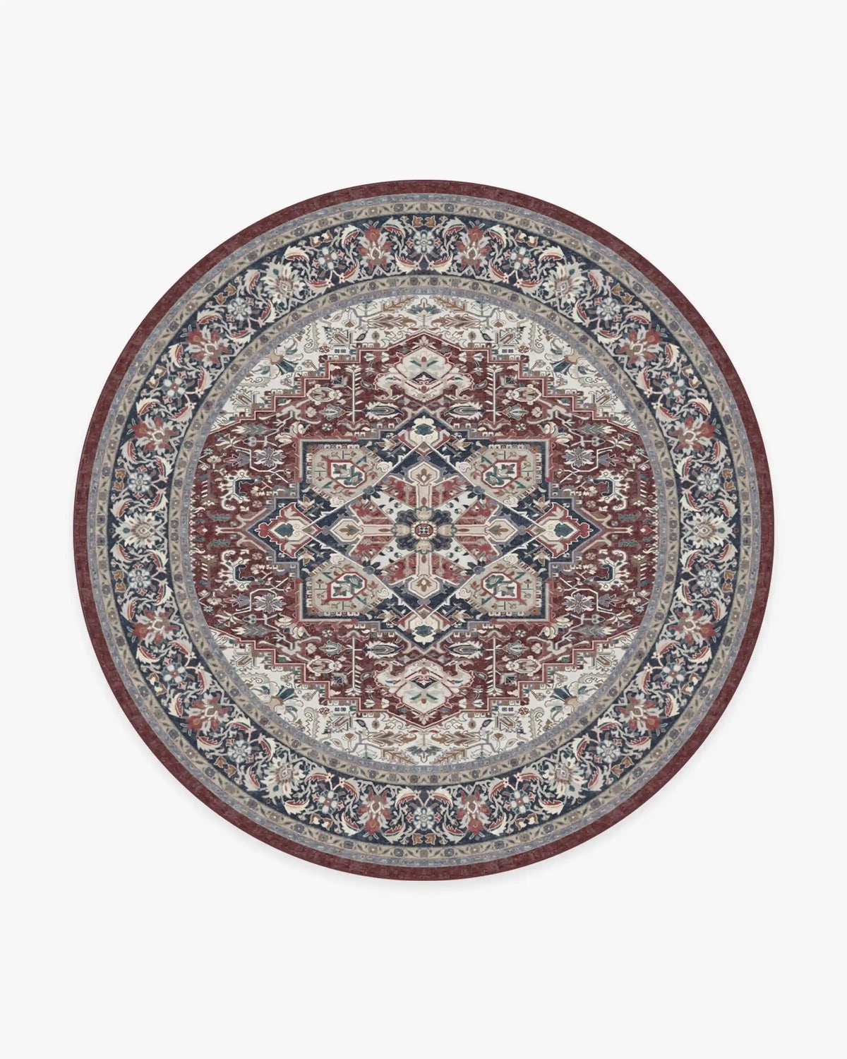 Hendesi Heriz Bordeaux Rug