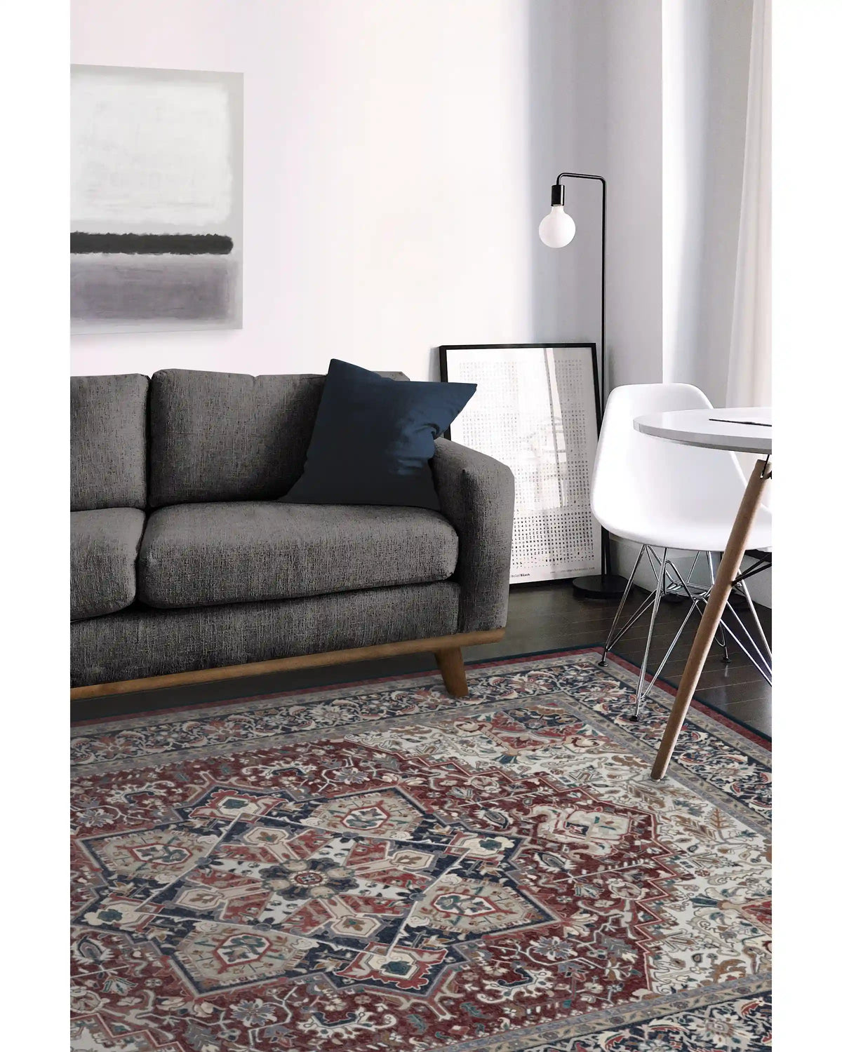 Hendesi Heriz Bordeaux Rug