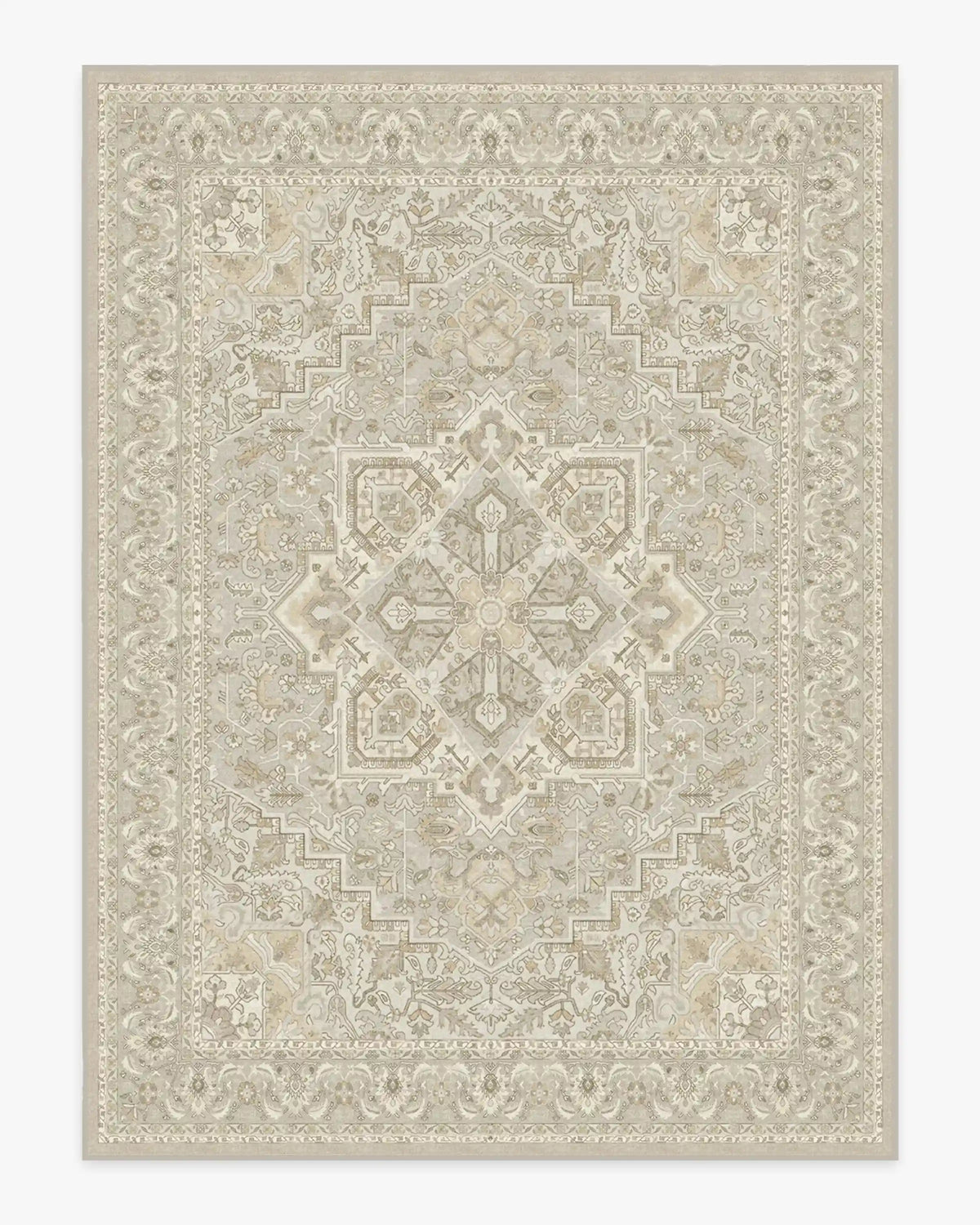 Hendesi Heriz Cream Rug