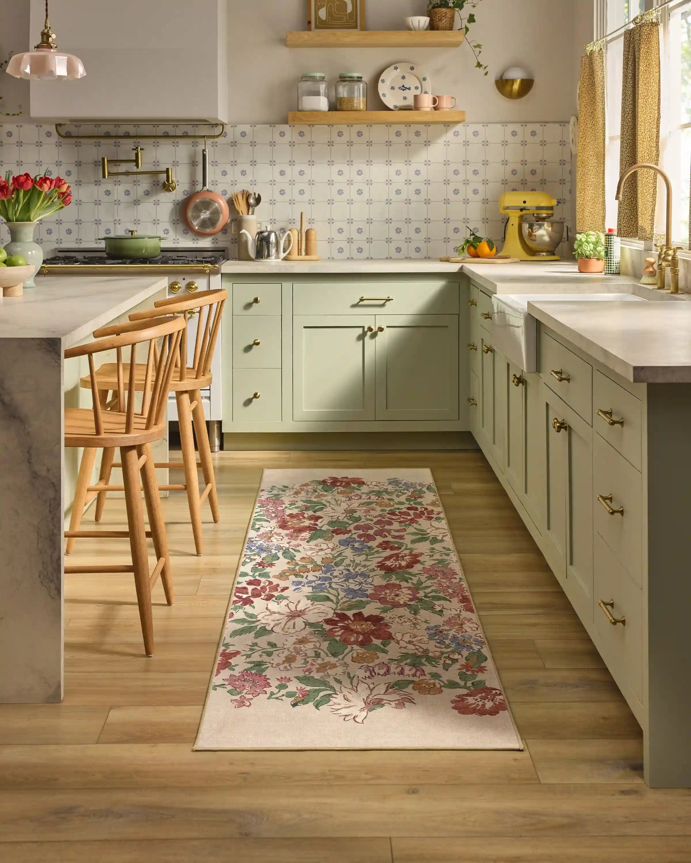 Honeydew Red & Pink Rug by Liberty