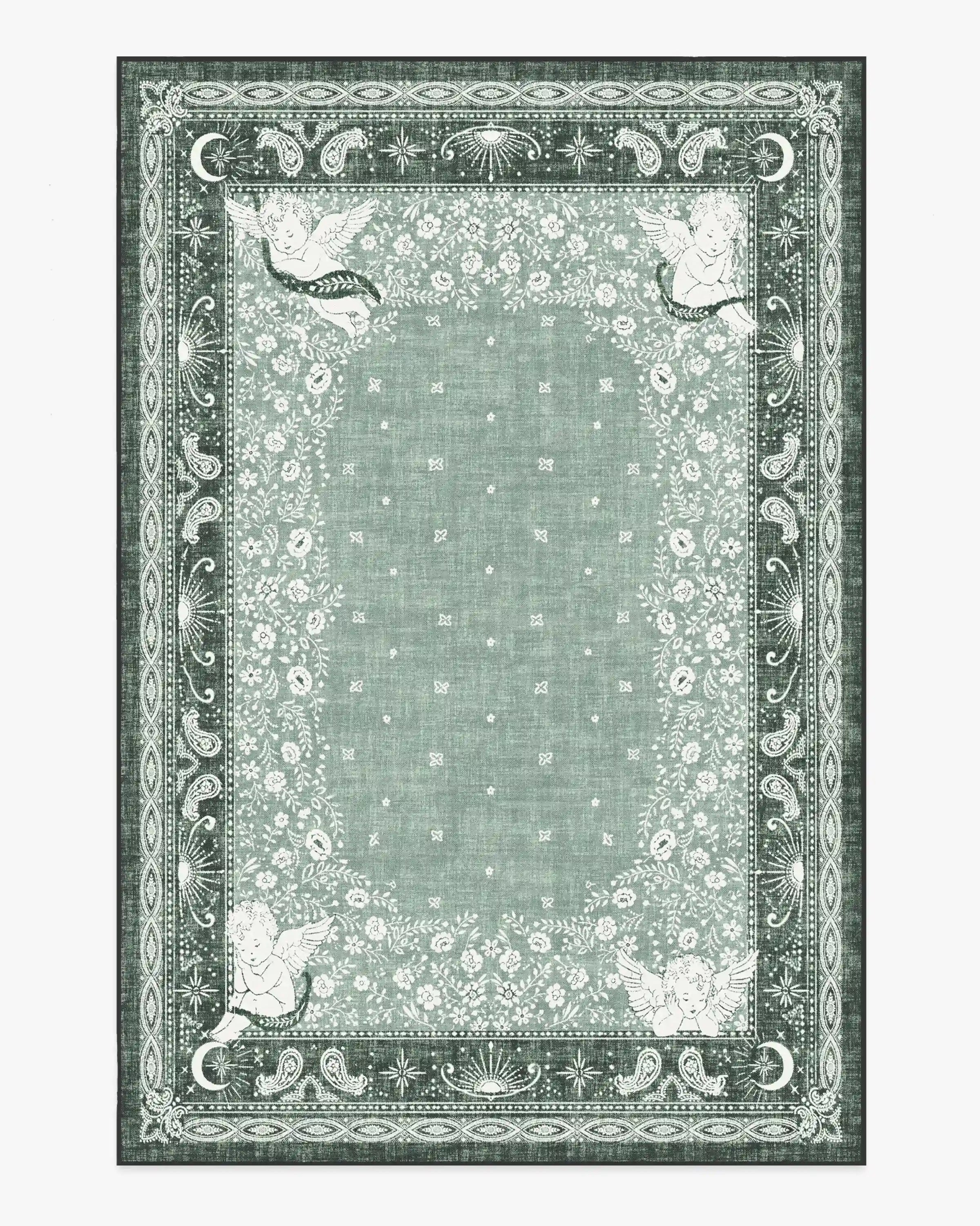 Humberto's Bandana Green Rug by Humberto Leon