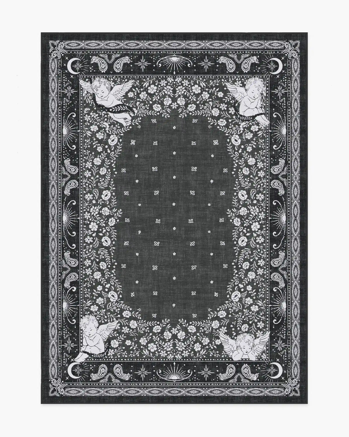Humberto's Bandana Soft Black Rug by Humberto Leon